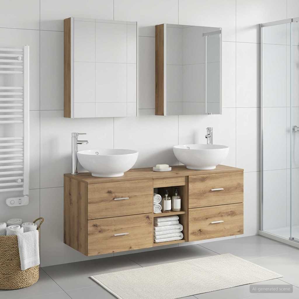 Bathroom Furniture Set 5 pcs Artisan Oak