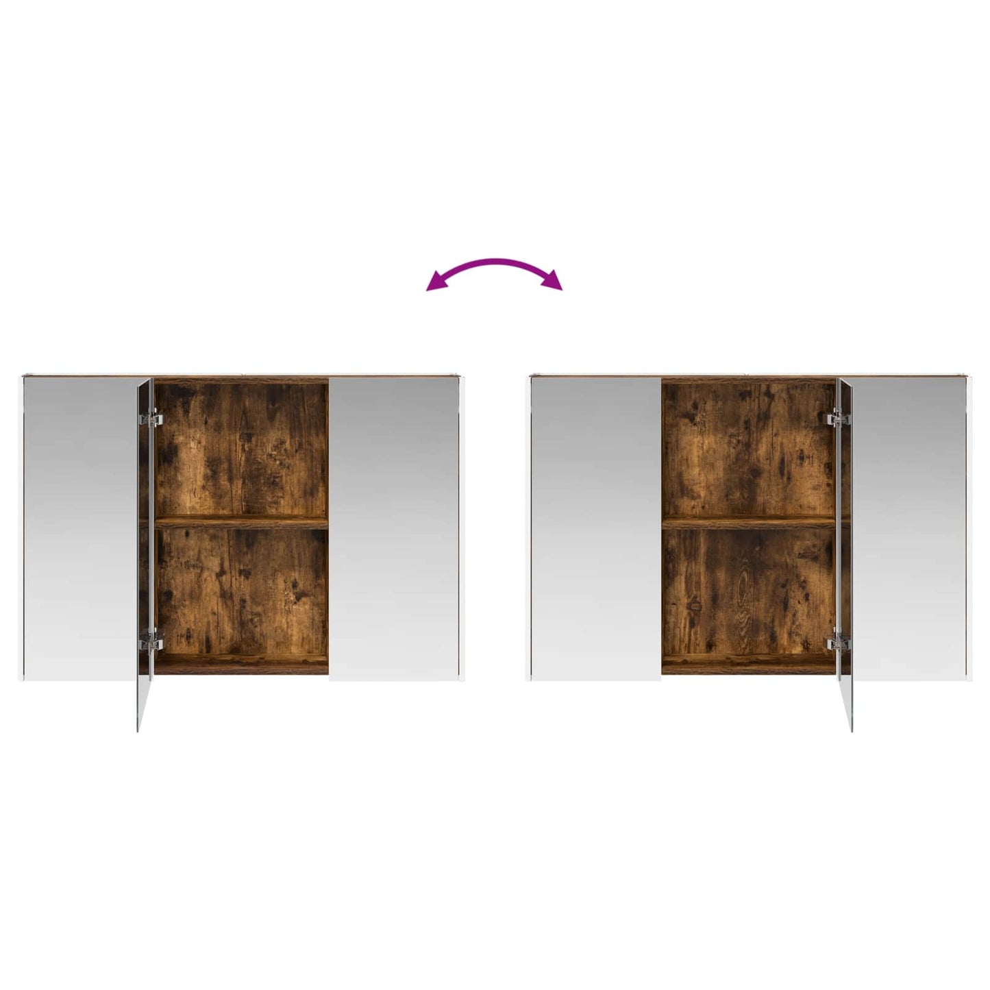 Bathroom Furniture Set 4 pcs Smoked Oak