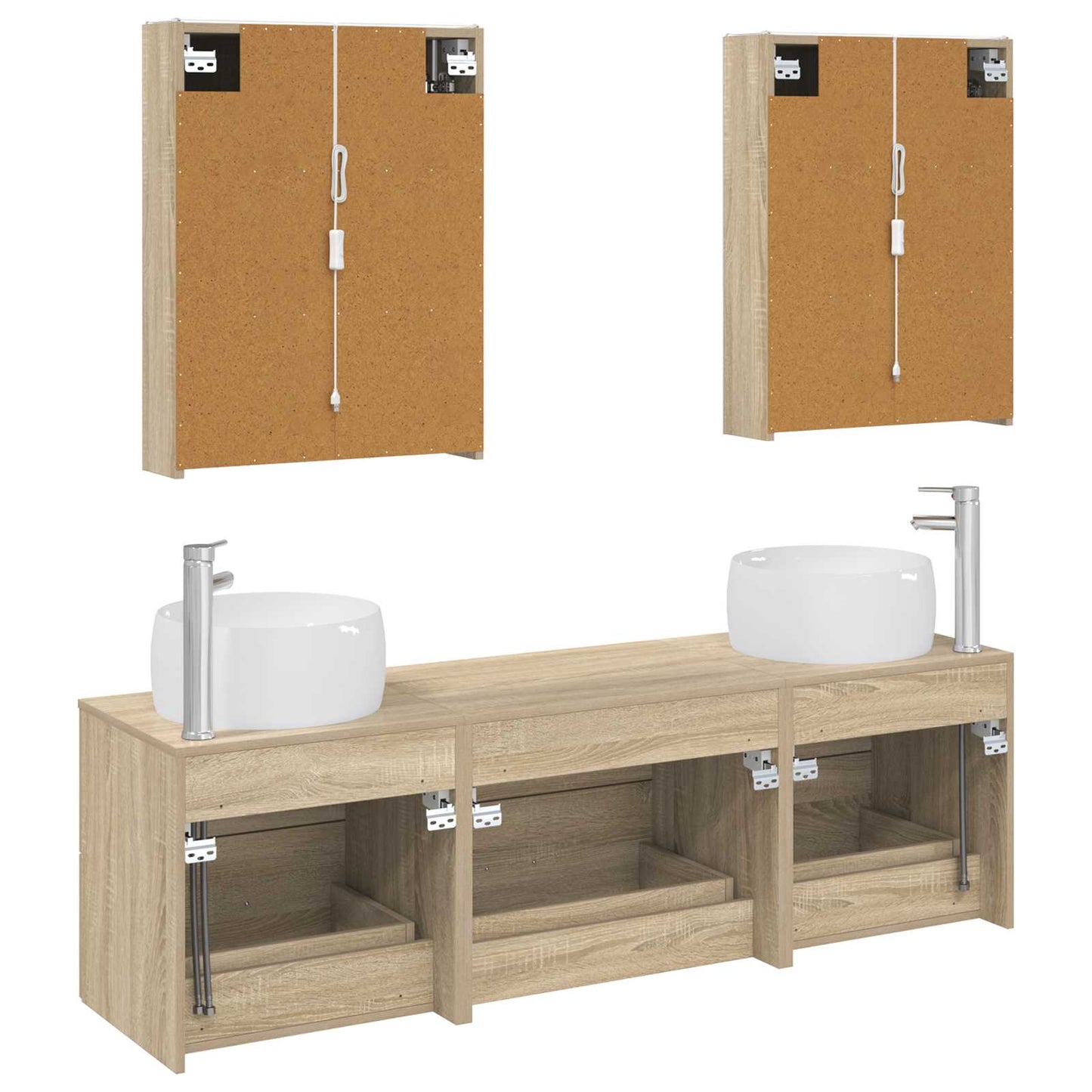 Bathroom Furniture Set 5 pcs Sonoma Oak