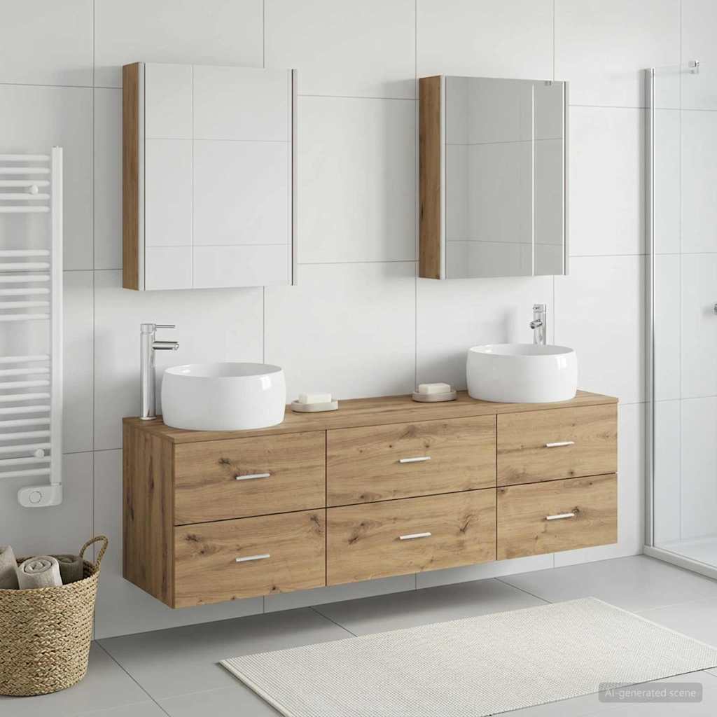 Bathroom Furniture Set 5 pcs Artisan Oak