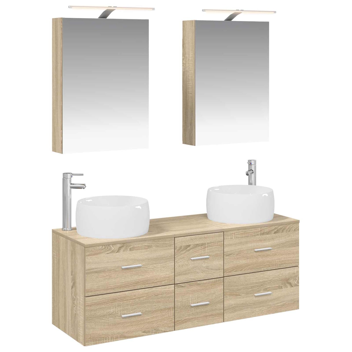 Bathroom Furniture Set 5 pcs Sonoma Oak