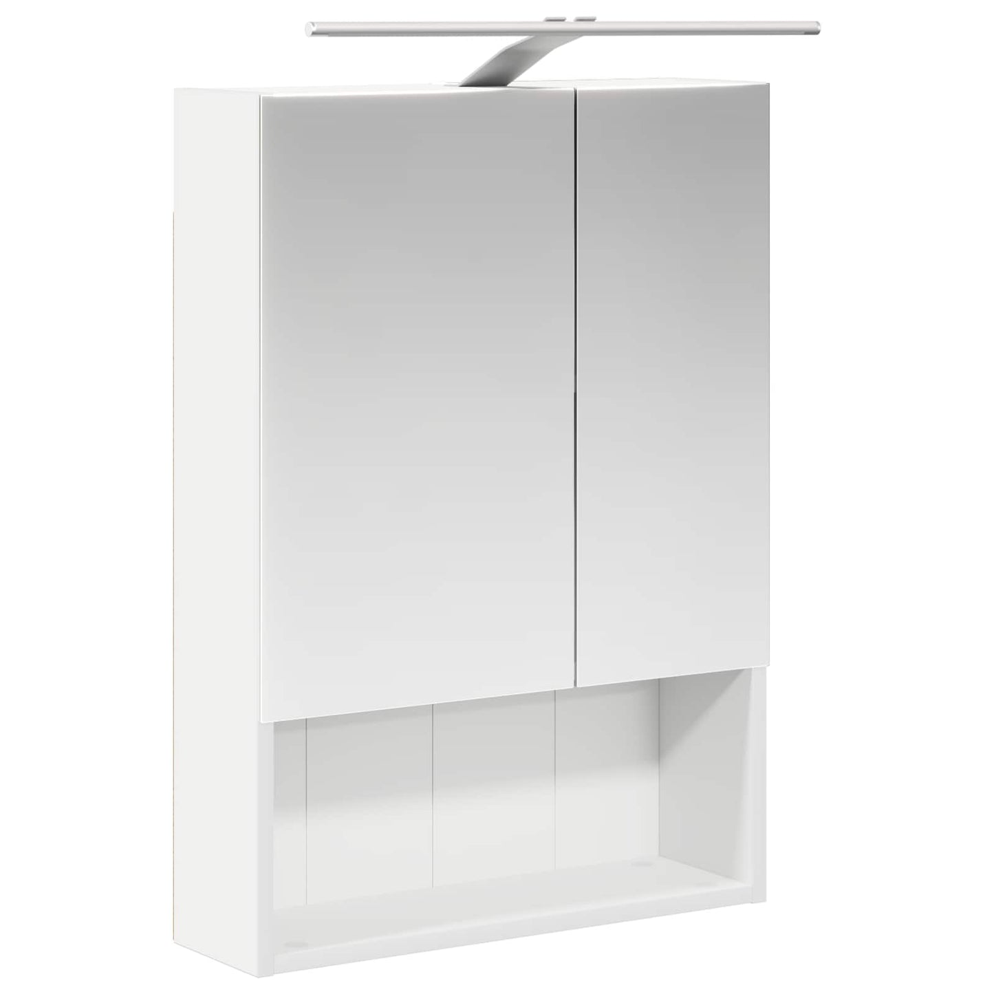 Bathroom Furniture Set 5 pcs White Engineered Wood and Glass