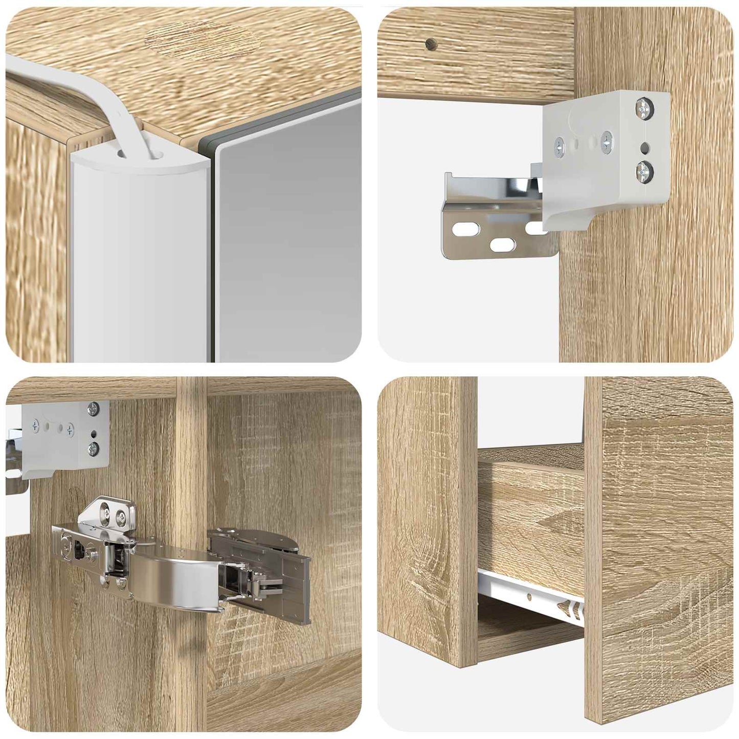 Bathroom Furniture Set 5 pcs Sonoma Oak
