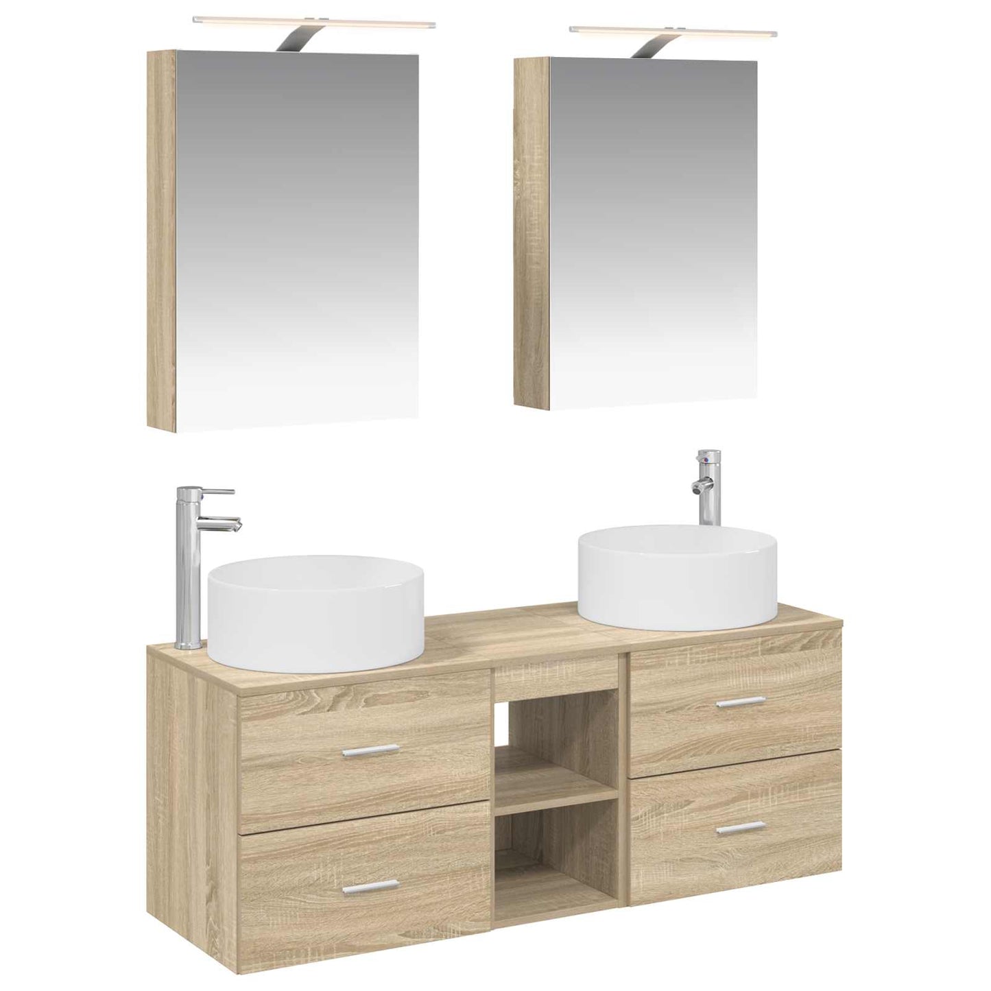 Bathroom Furniture Set 5 pcs Sonoma Oak