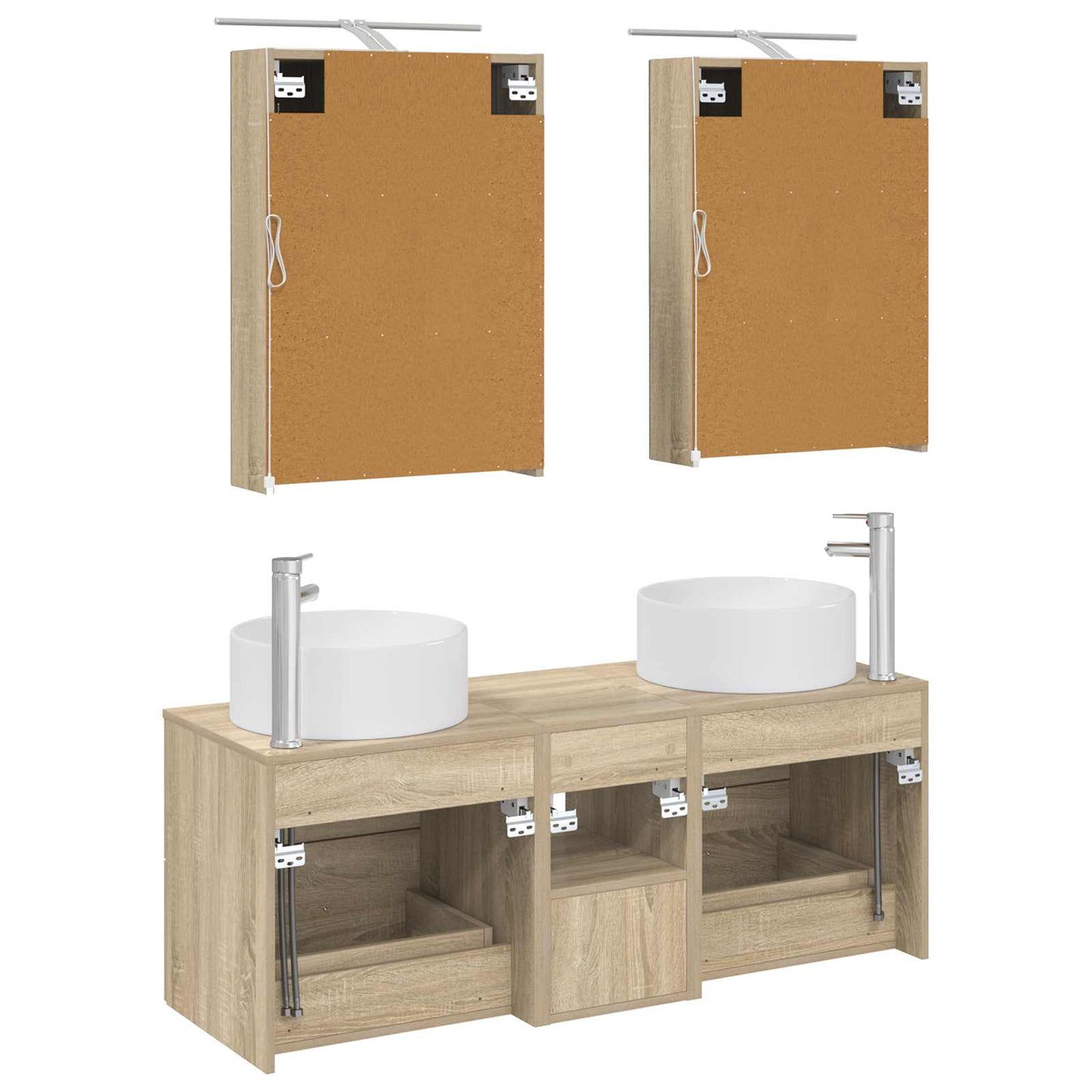Bathroom Furniture Set 5 pcs Sonoma Oak