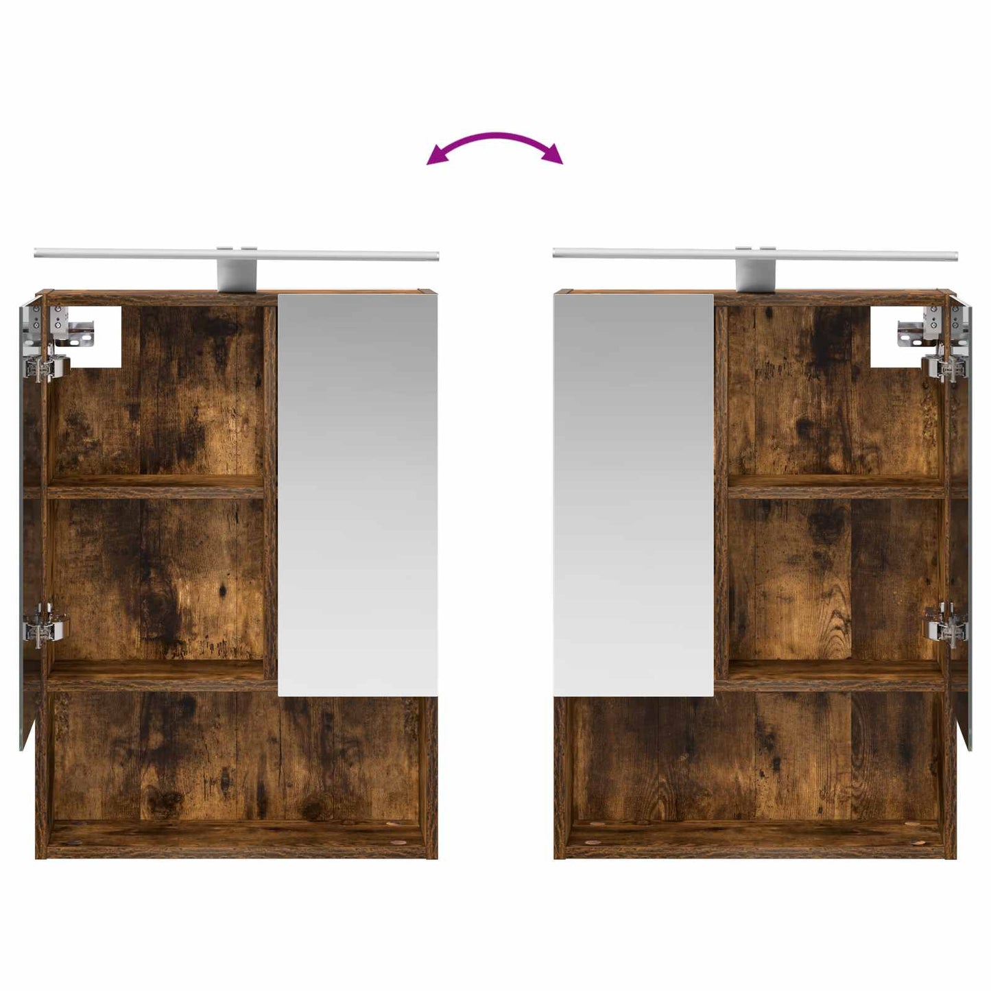 Bathroom Furniture Set 5 pcs Smoked Oak