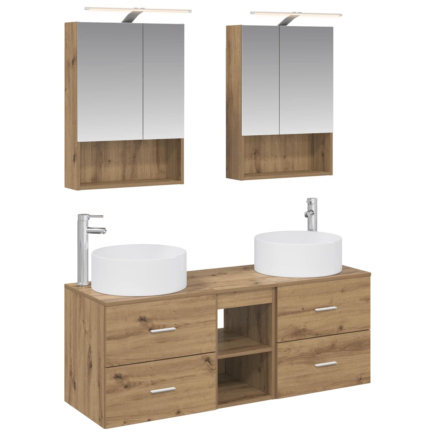Bathroom Furniture Set 5 pcs Artisan Oak