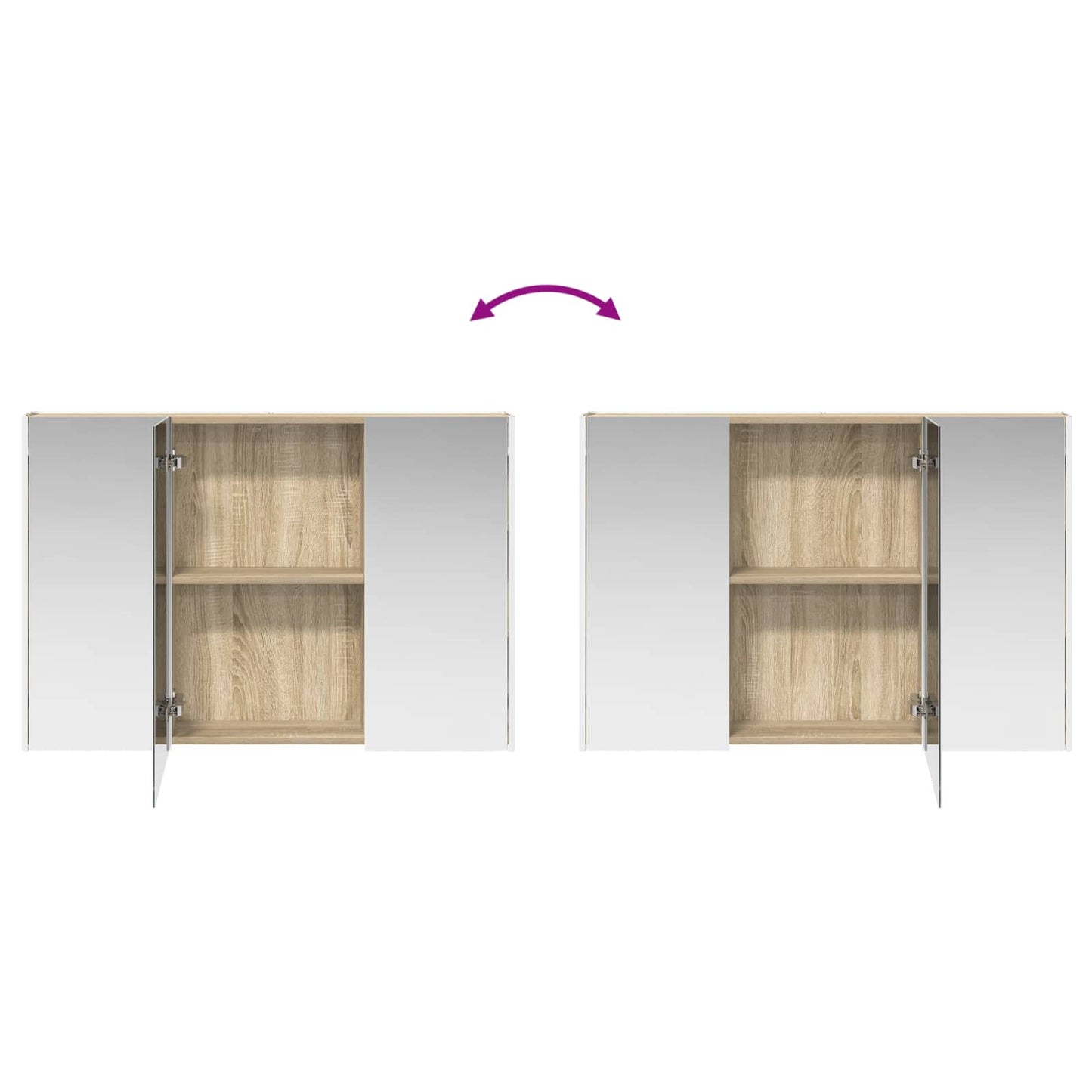 Bathroom Furniture Set 4 pcs Sonoma Oak