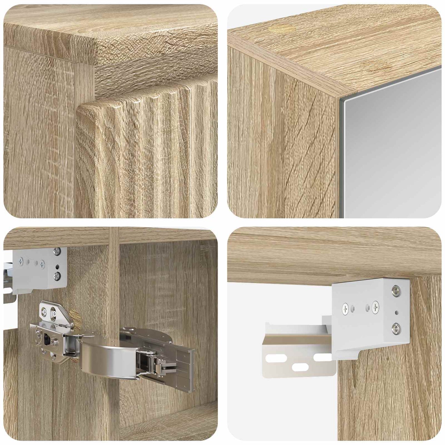 Bathroom Furniture Set 6 pcs Sonoma Oak