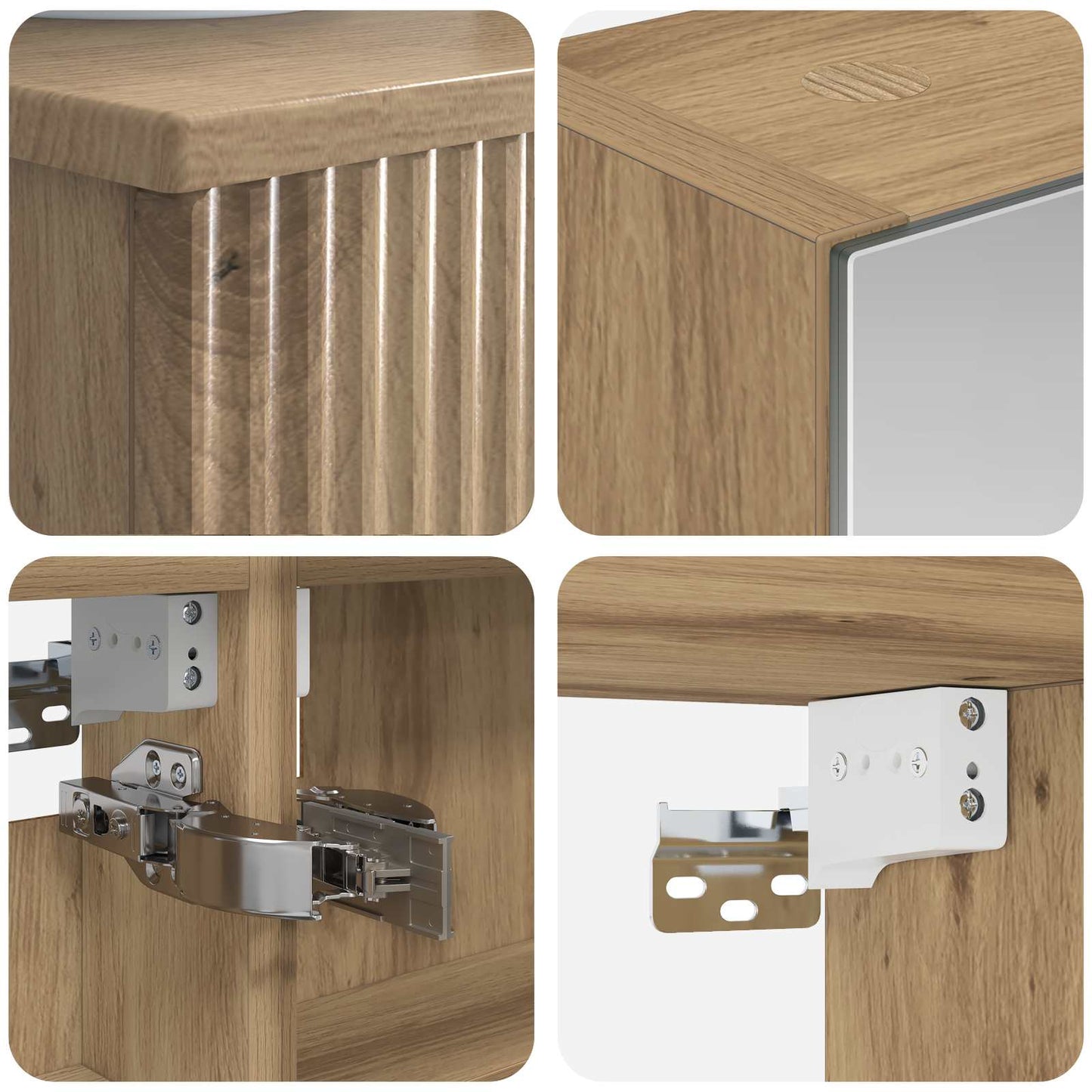 Bathroom Furniture Set 6 pcs Artisan Oak