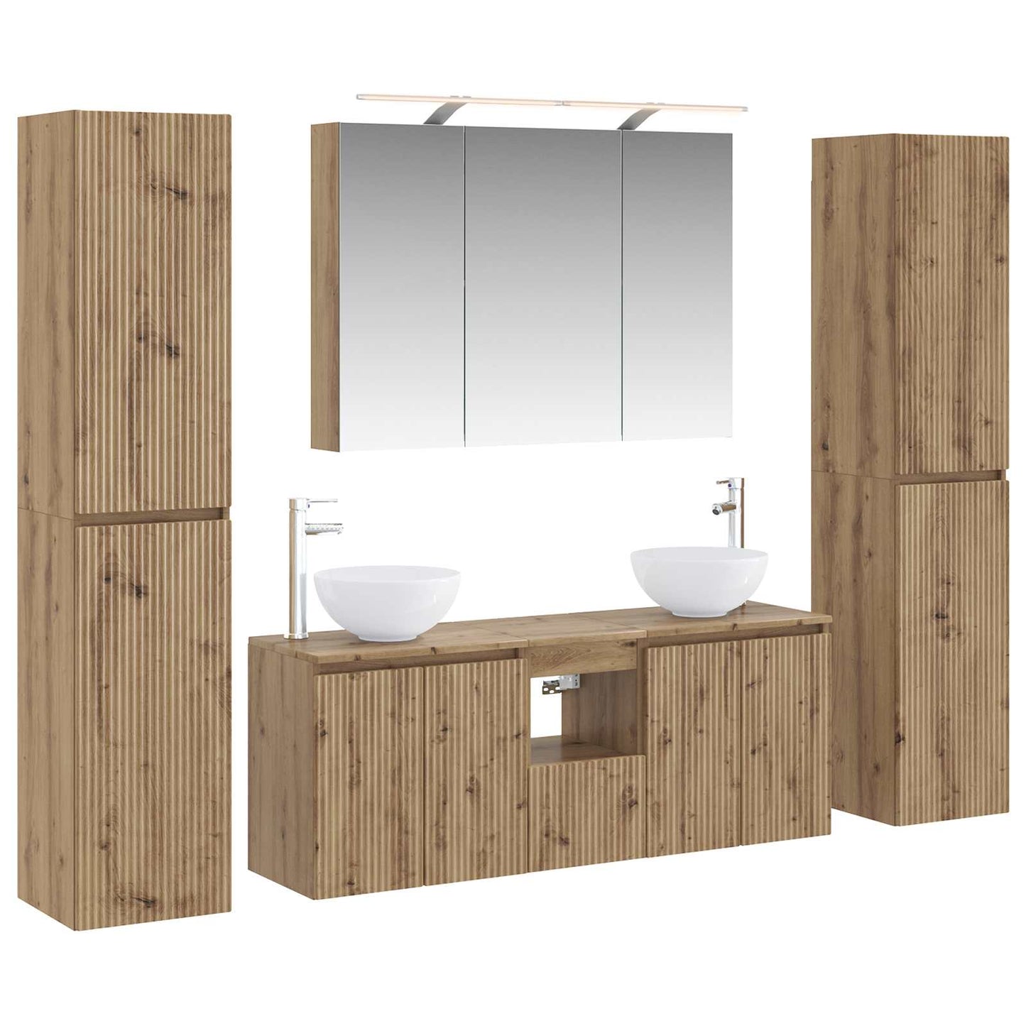 Bathroom Furniture Set 6 pcs Artisan Oak