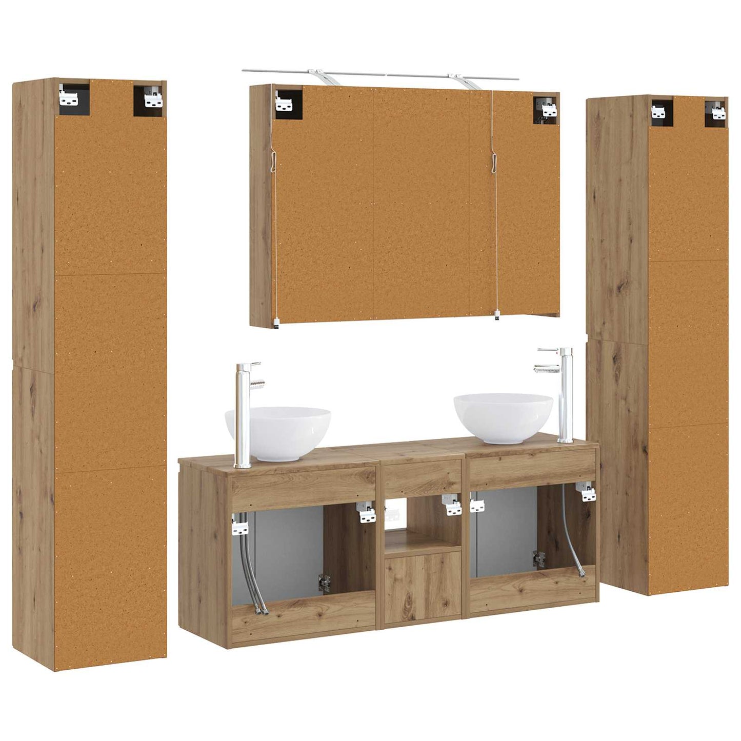 Bathroom Furniture Set 6 pcs Artisan Oak
