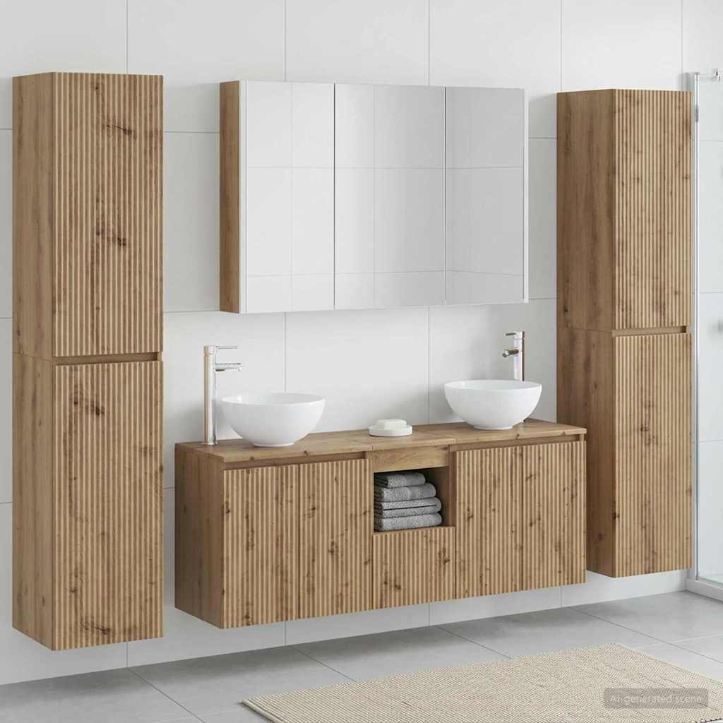 Bathroom Furniture Set 6 pcs Artisan Oak