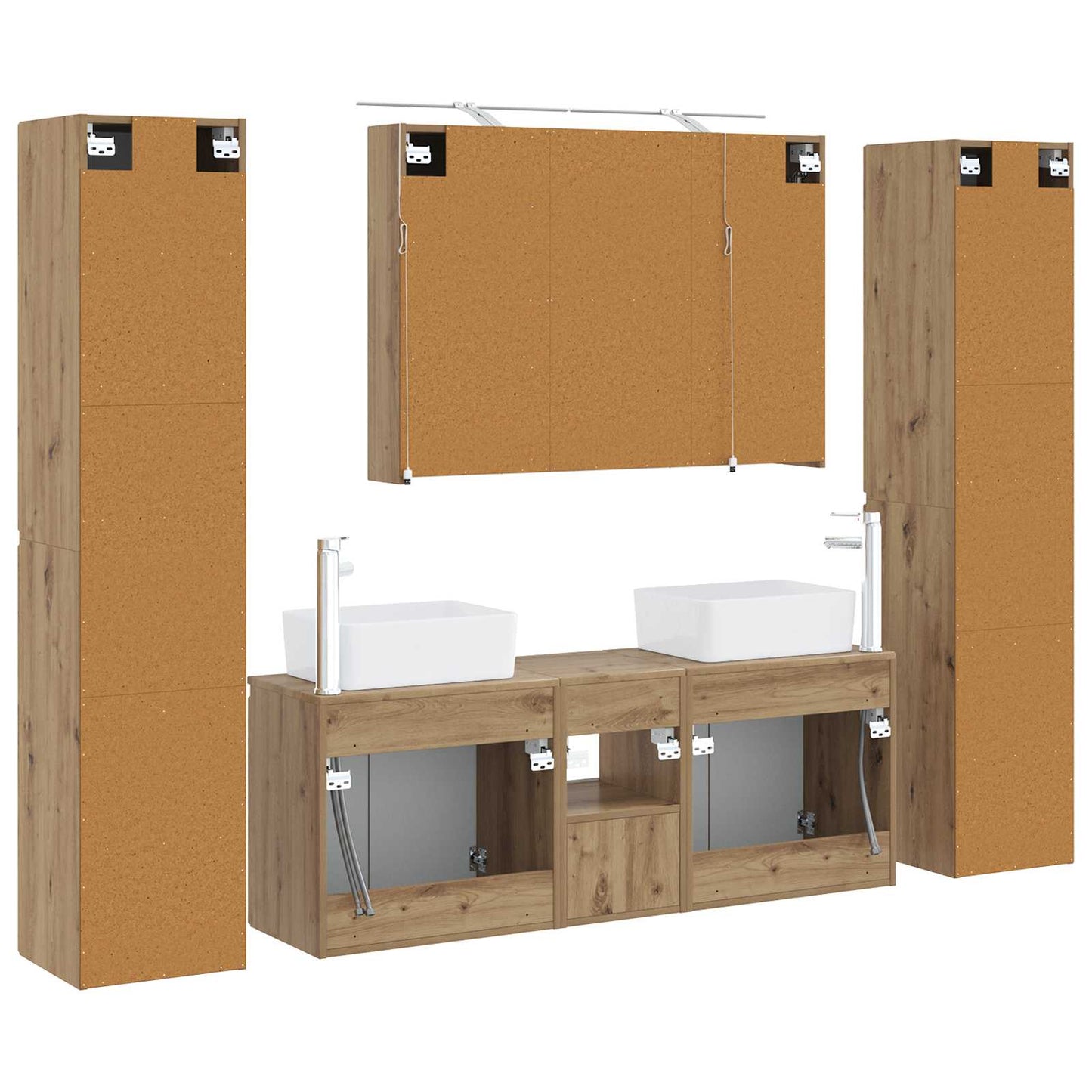 Bathroom Furniture Set 6 pcs Artisan Oak