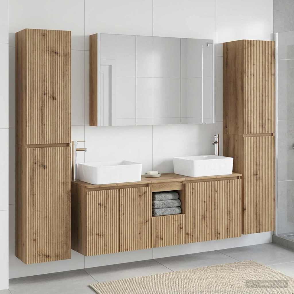 Bathroom Furniture Set 6 pcs Artisan Oak