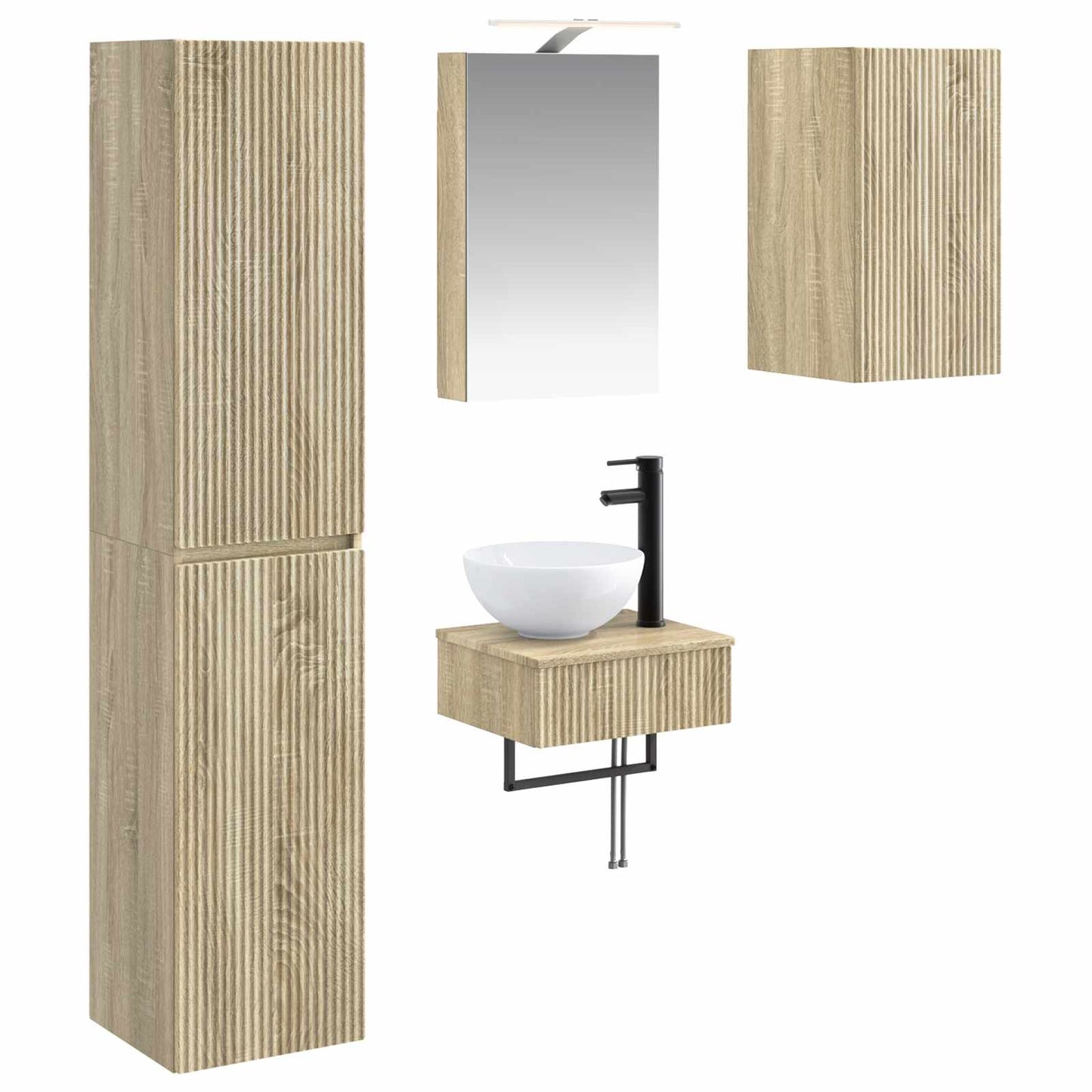 Bathroom Furniture Set 5 pcs Sonoma Oak