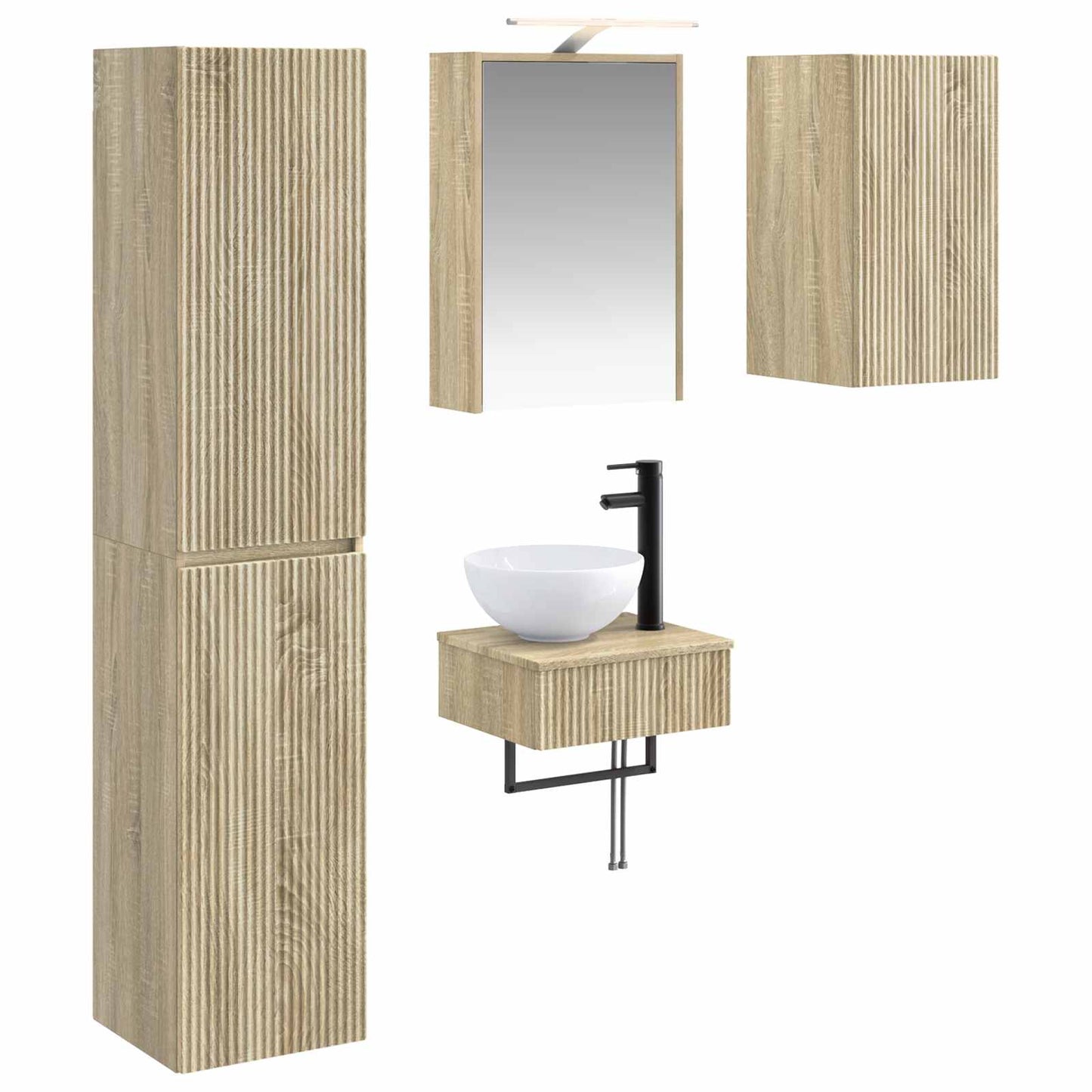 Bathroom Furniture Set 5 pcs Sonoma Oak
