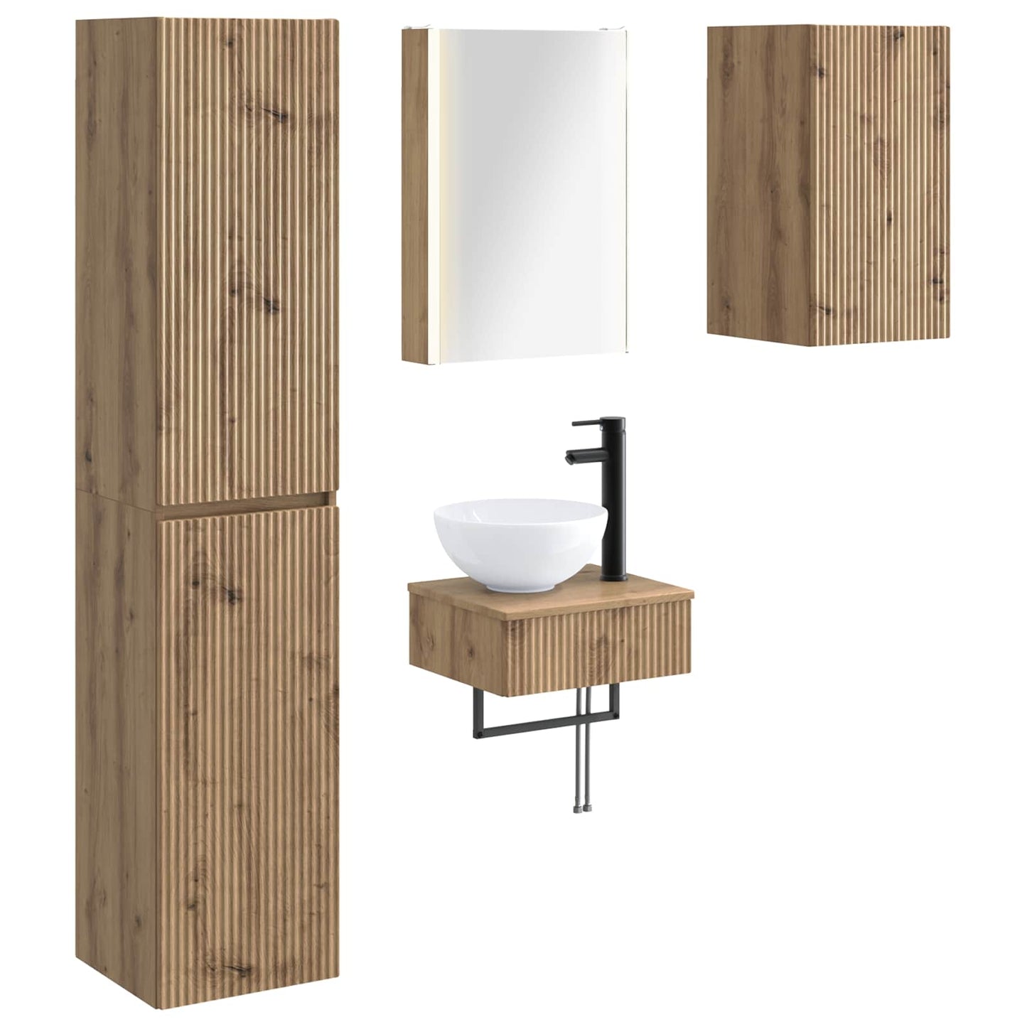 Bathroom Furniture Set 5 pcs Artisan Oak