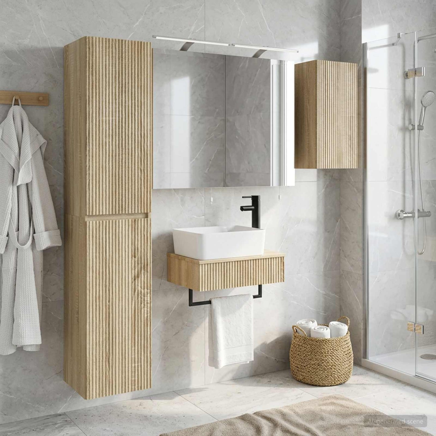 Bathroom Furniture Set 5 pcs Sonoma Oak