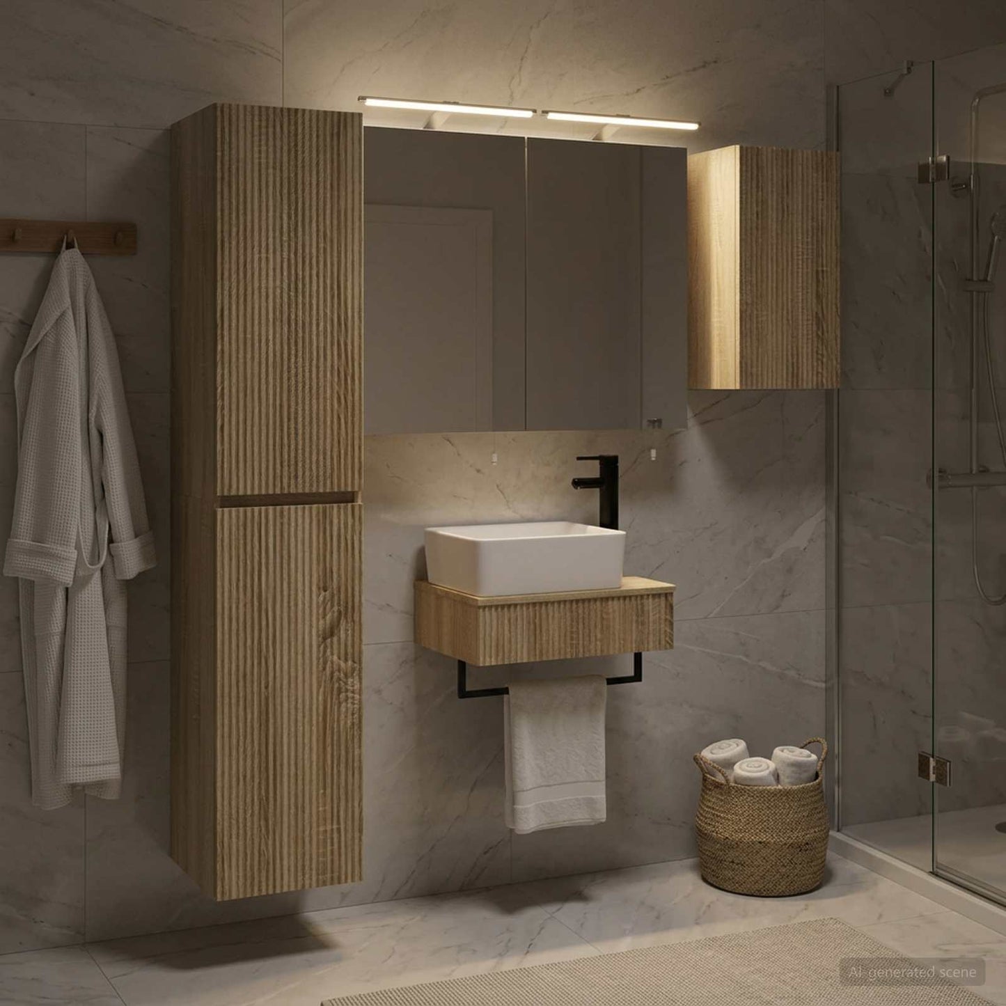 Bathroom Furniture Set 5 pcs Sonoma Oak