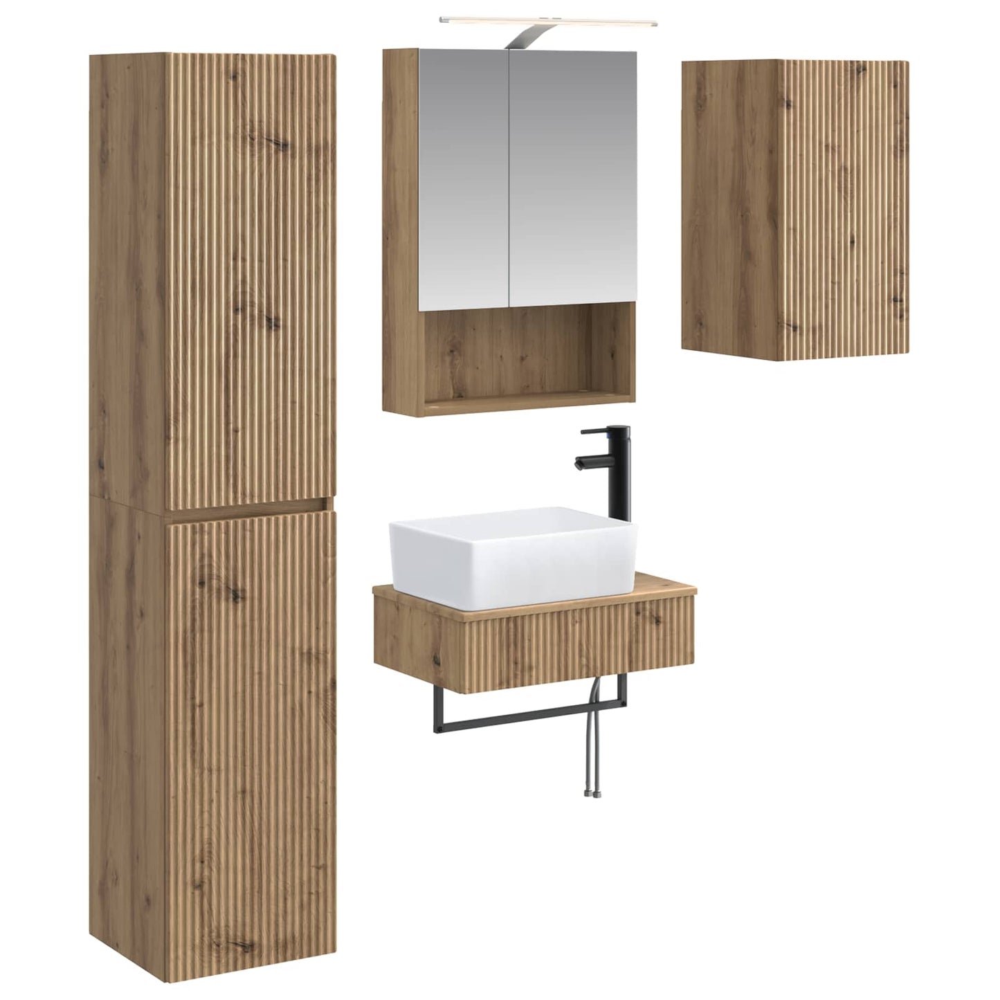 Bathroom Furniture Set 5 pcs Artisan Oak