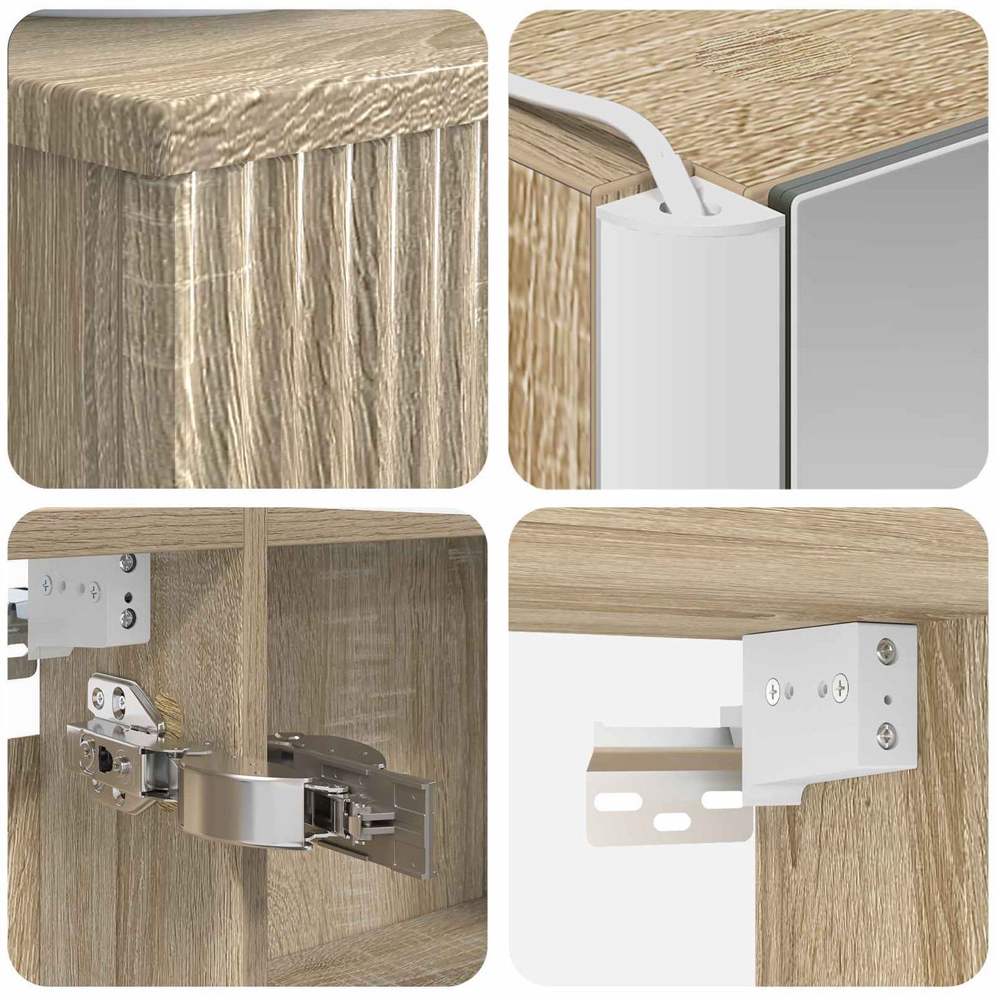 Bathroom Furniture Set 5 pcs Sonoma Oak
