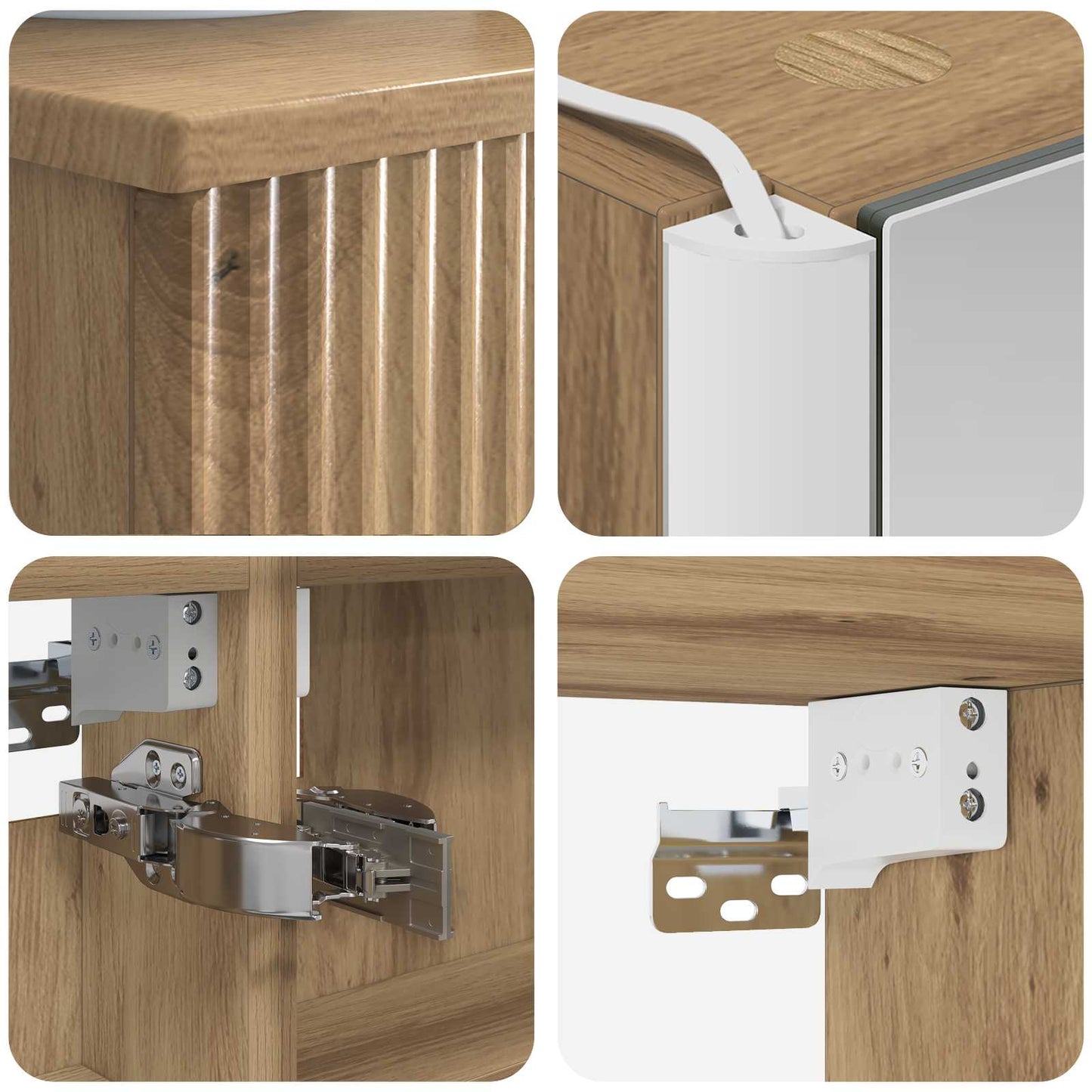 Bathroom Furniture Set 5 pcs Artisan Oak