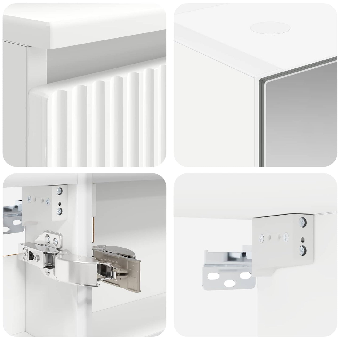Bathroom Cabinet Set 5 pcs White 50 x 14.5 x 70 cm