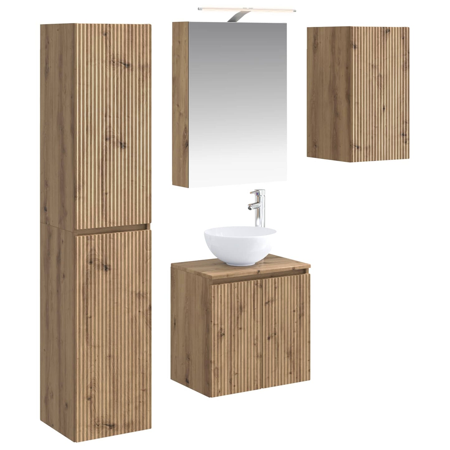 Bathroom Cabinet Set 5 pcs Artisan Oak 50 x 14.5 x 70 cm
