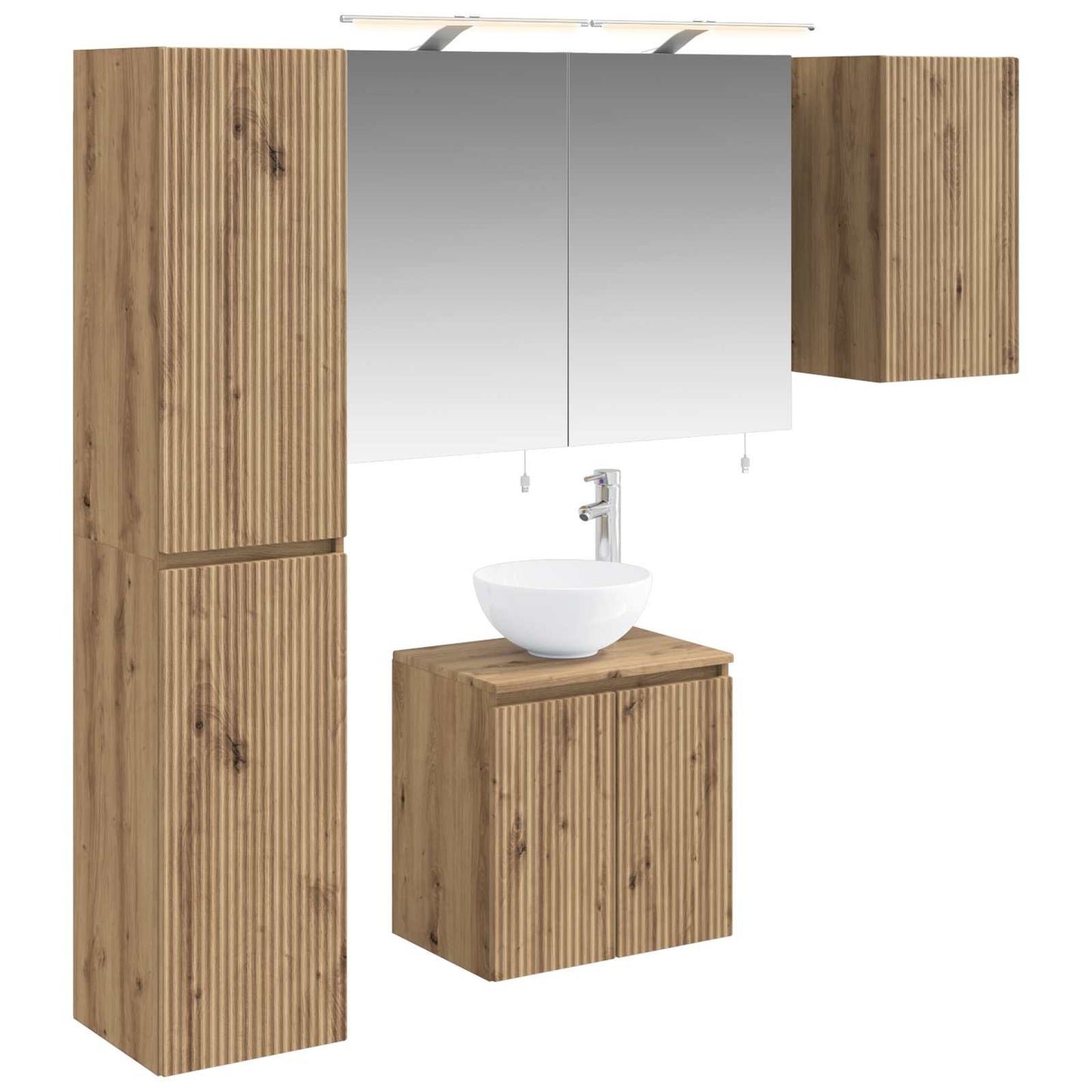 Bathroom Cabinet Set 5 pcs Artisan Oak 50 x 14.5 x 70 cm