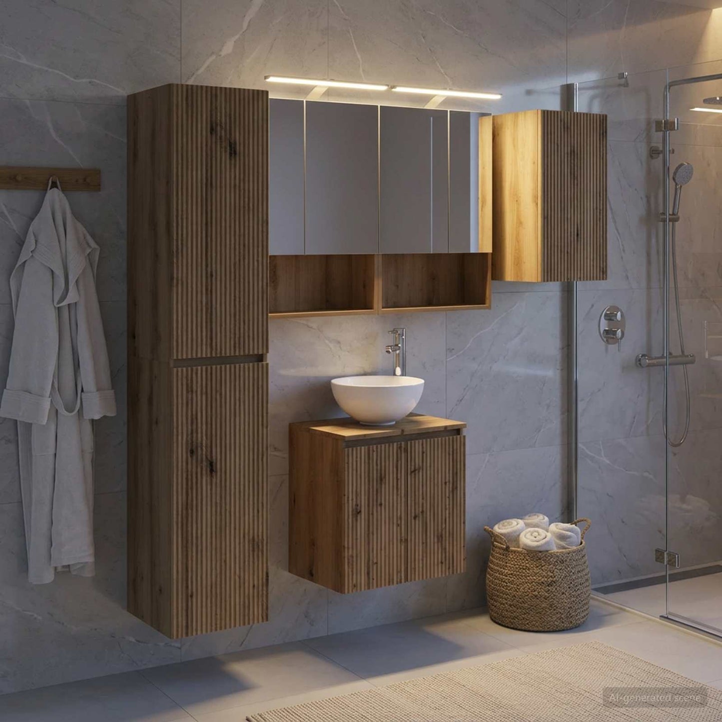 Bathroom Cabinet Set 5 pcs Artisan Oak 50 x 14.5 x 70 cm