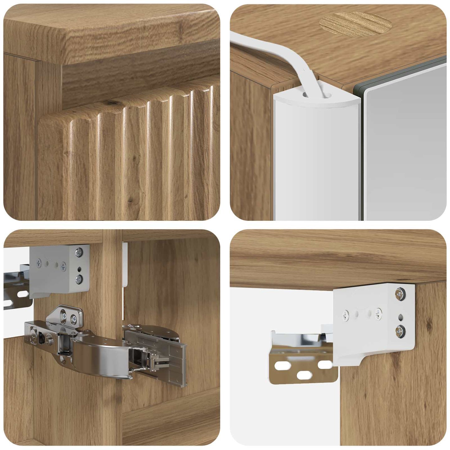 Bathroom Cabinet Set 5 pcs Artisan Oak 53 x 15.5 x 70 cm