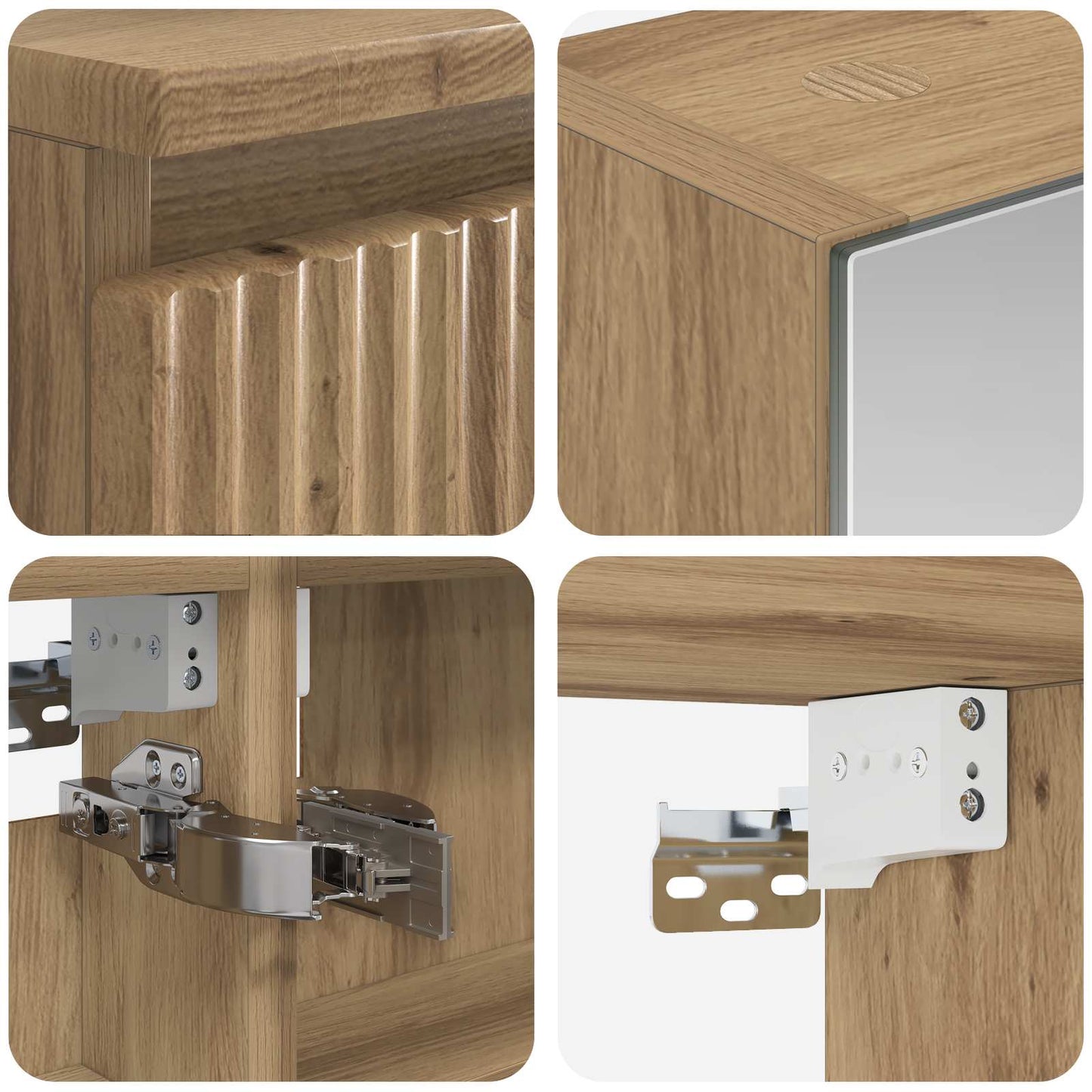 Bathroom Cabinet Set 5 pcs Artisan Oak 50 x 14.5 x 70 cm