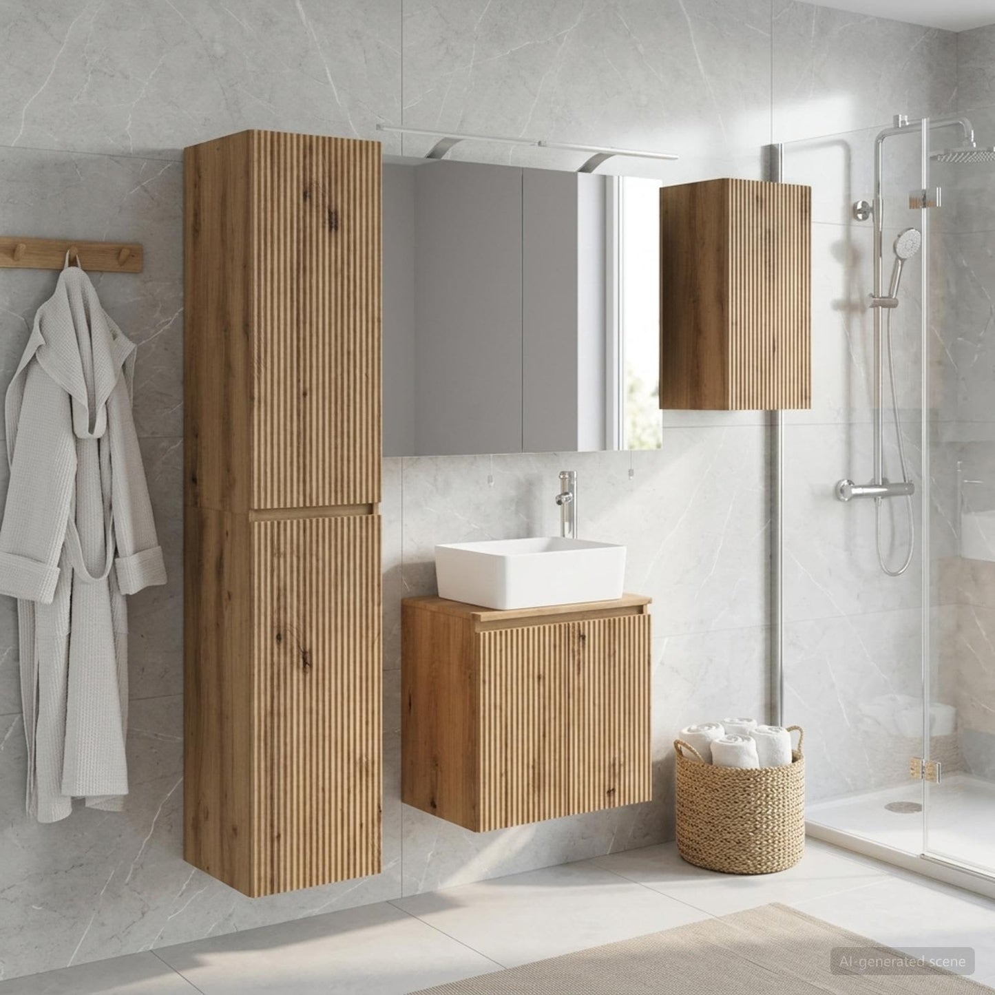 Bathroom Cabinet Set 5 pcs Artisan Oak 50 x 14.5 x 70 cm