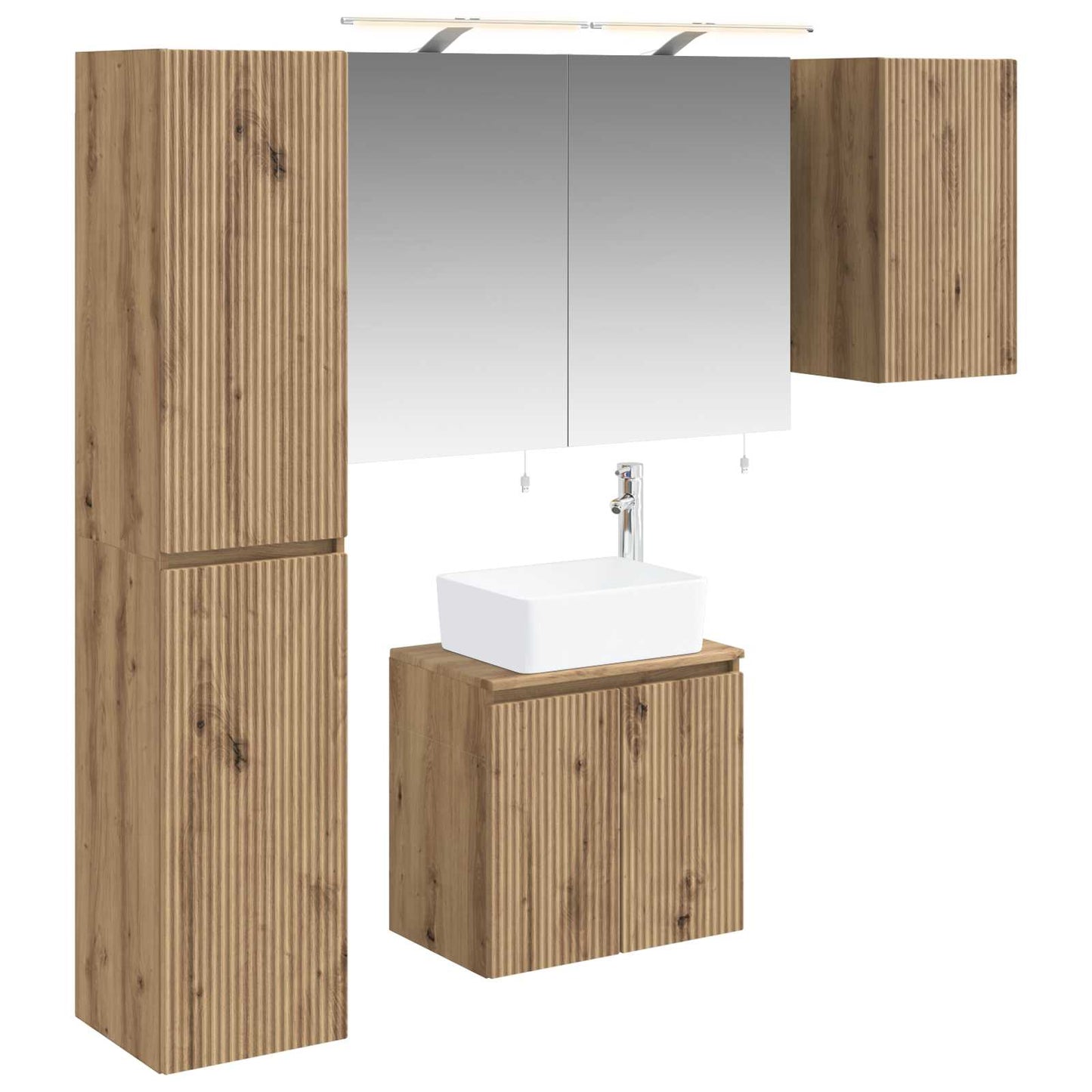 Bathroom Cabinet Set 5 pcs Artisan Oak 50 x 14.5 x 70 cm