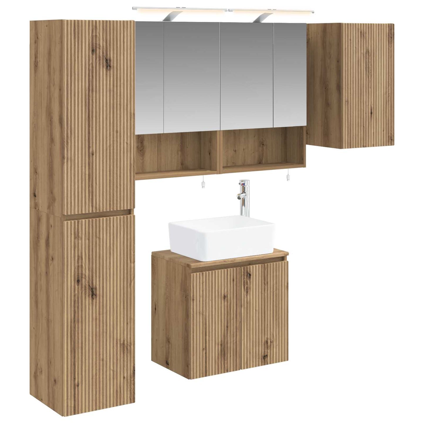 Bathroom Cabinet Set 5 pcs Artisan Oak 50 x 14.5 x 70 cm