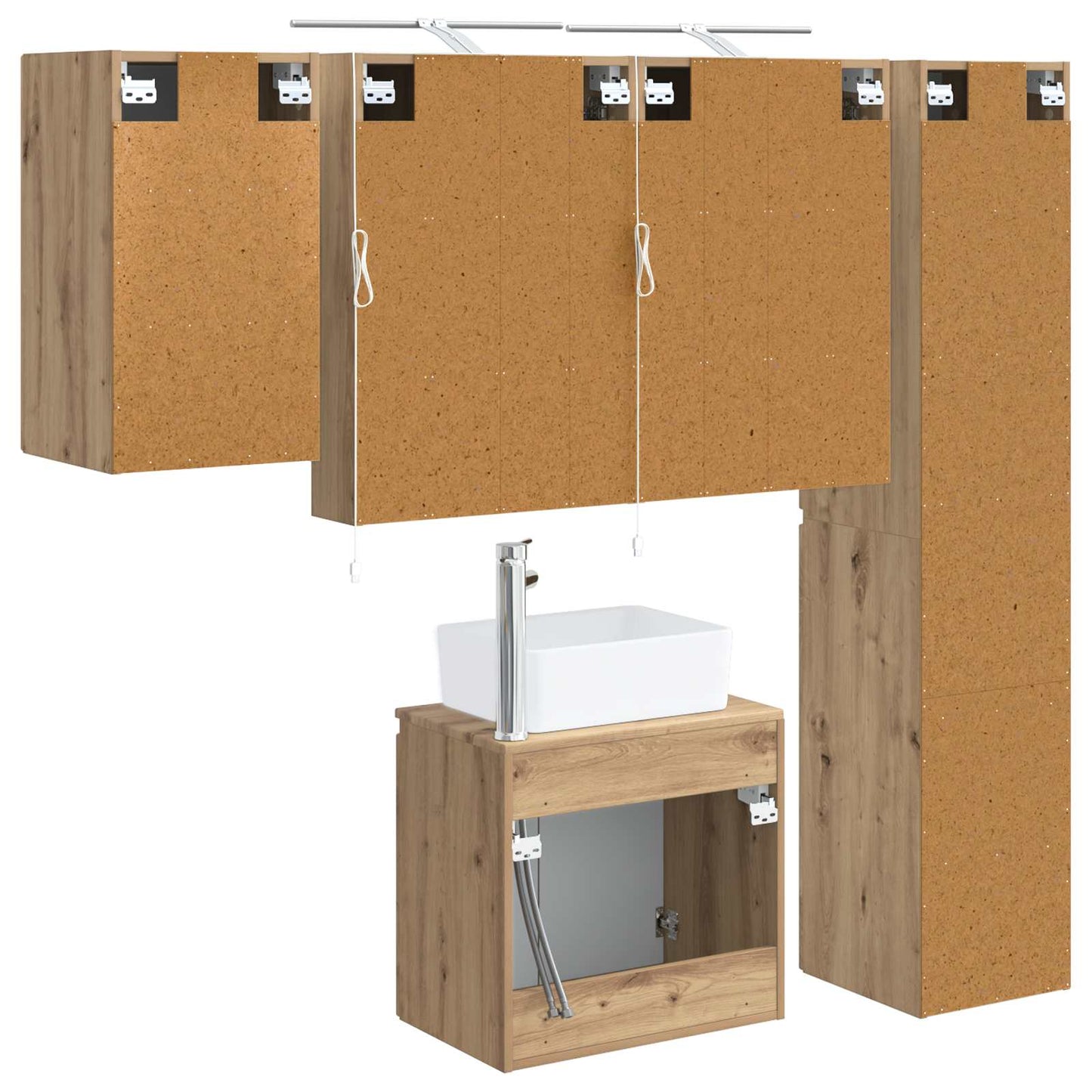 Bathroom Cabinet Set 5 pcs Artisan Oak 50 x 14.5 x 70 cm