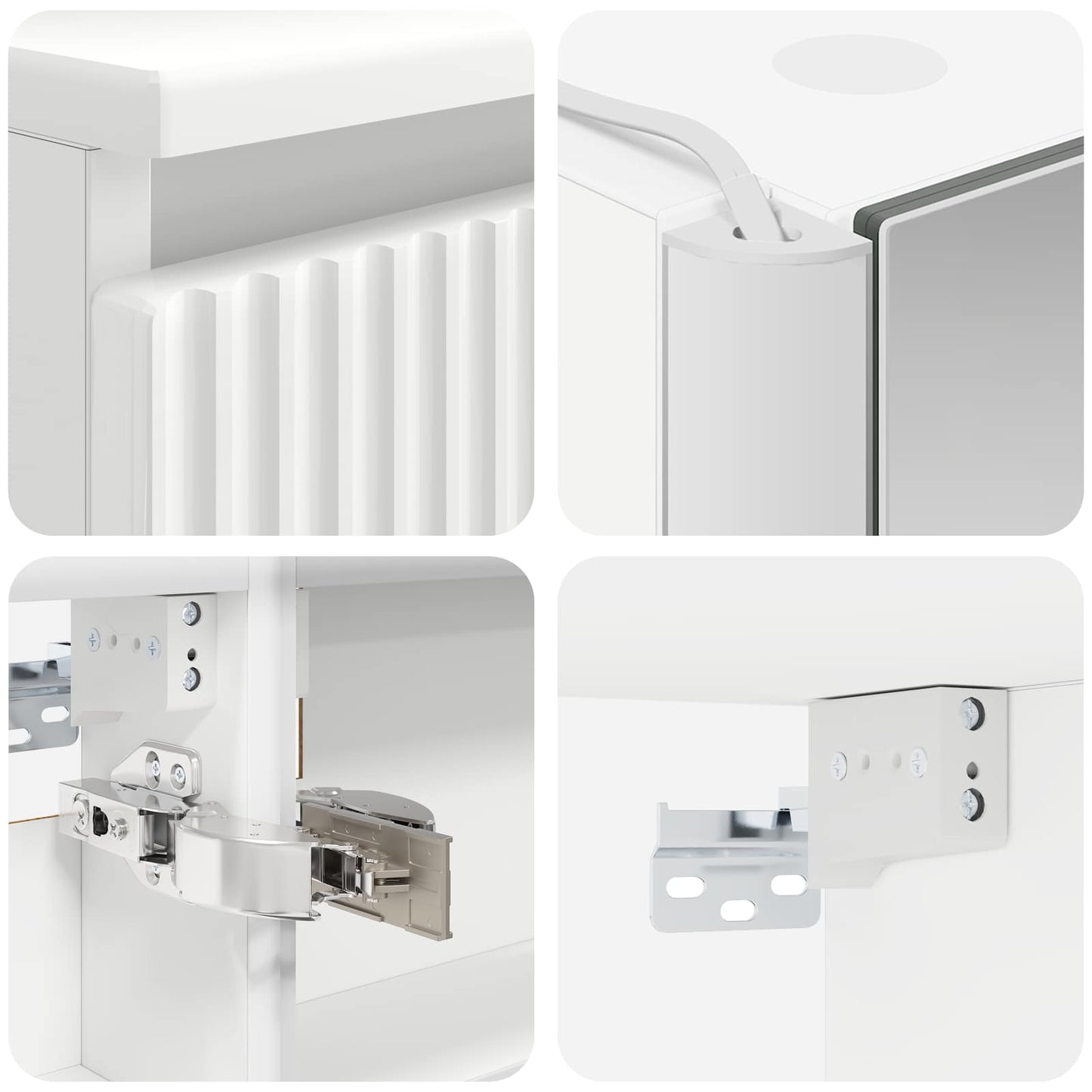 Bathroom Cabinet Set 5 pcs White 53 x 15.5 x 70 cm