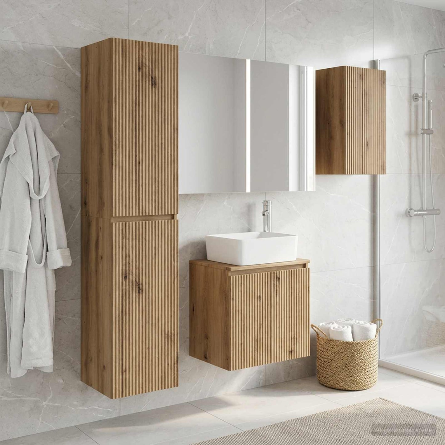 Bathroom Cabinet Set 5 pcs Artisan Oak 53 x 15.5 x 70 cm