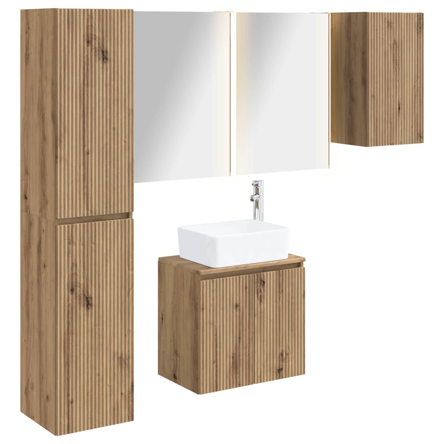 Bathroom Cabinet Set 5 pcs Artisan Oak 53 x 15.5 x 70 cm