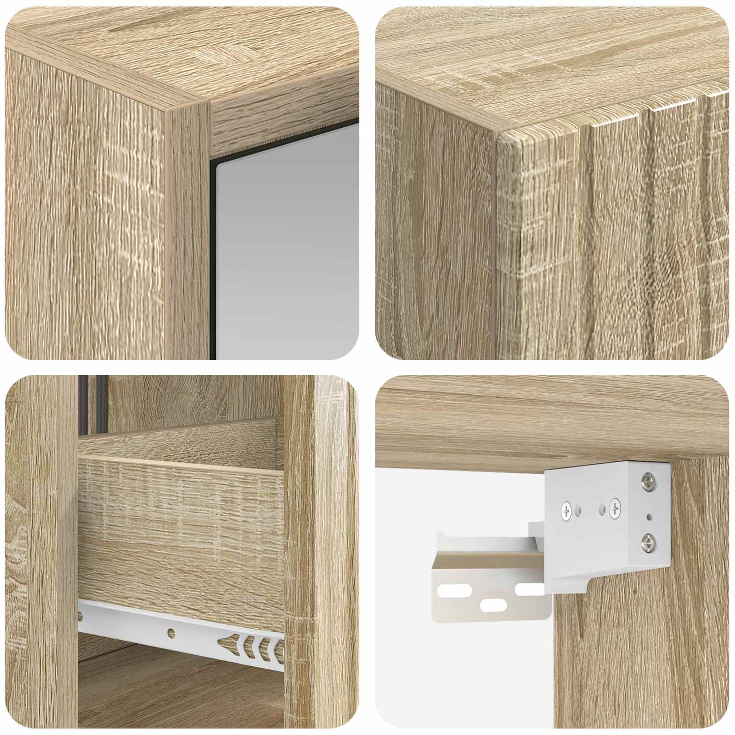 Bathroom Cabinet Set 5 pcs Sonoma Oak 40 x 10.5 x 60.5 cm