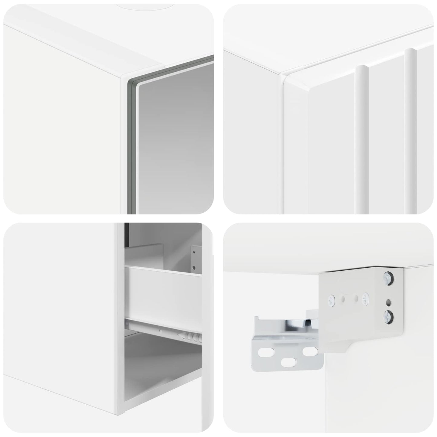 Bathroom Cabinet Set 5 pcs White 43 x 16 x 62.5 cm