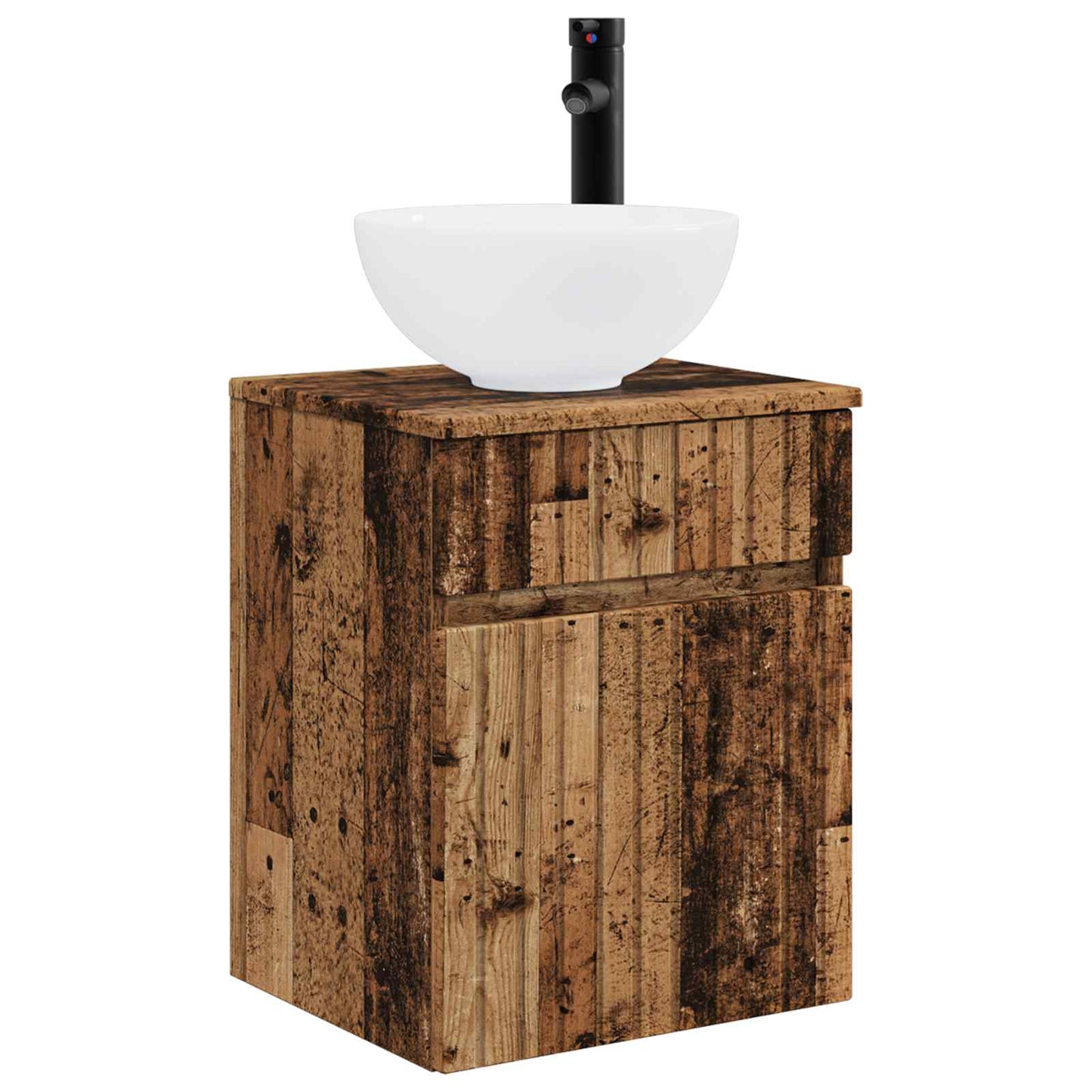 Bathroom Cabinet Set 5 pcs Old Wood 43 x 16 x 62.5 cm