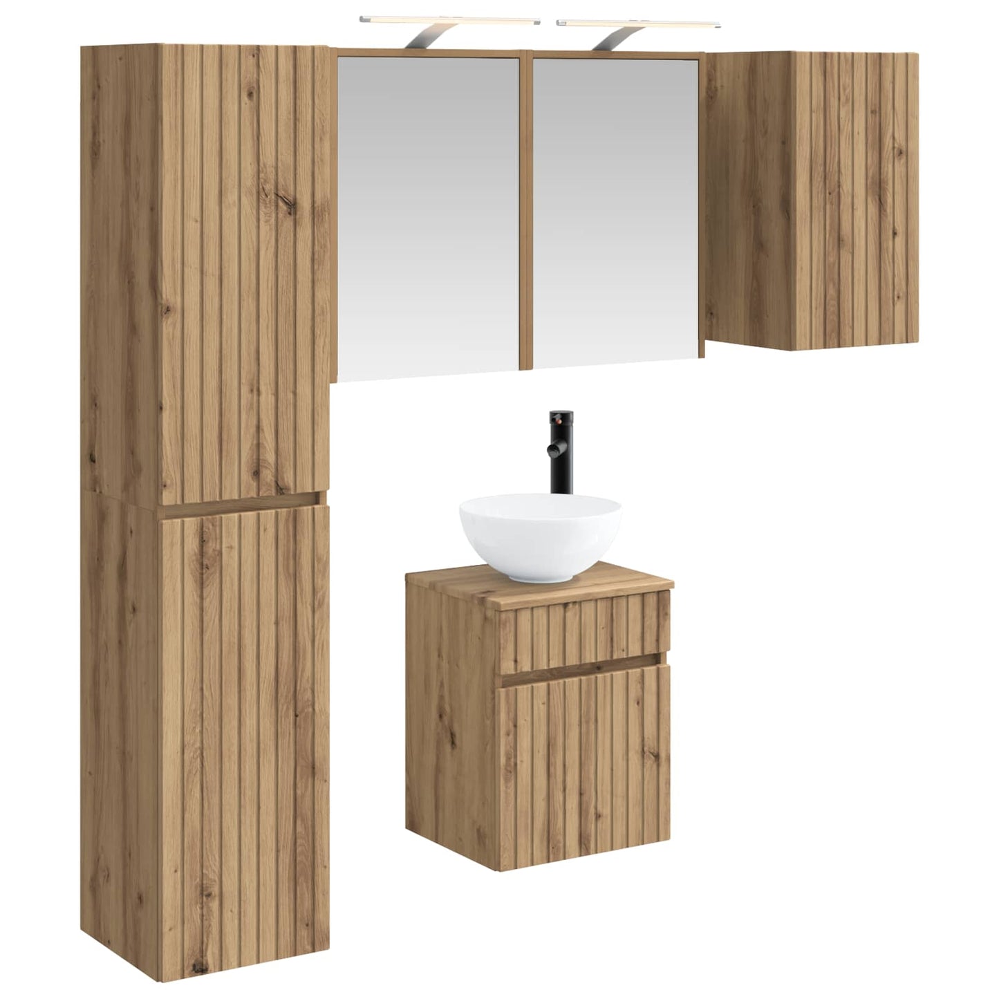 Bathroom Cabinet Set 5 pcs Artisan Oak 43 x 16 x 62.5 cm