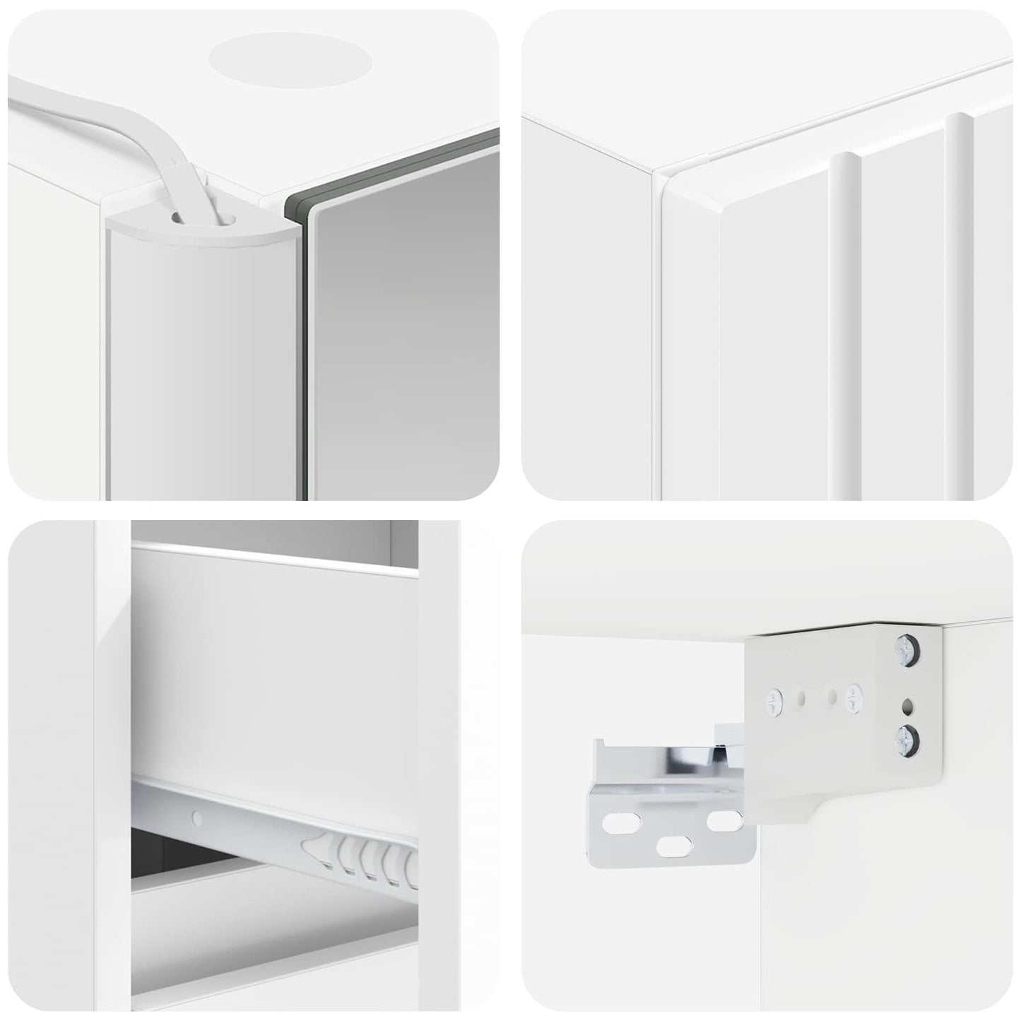 Bathroom Cabinet Set 5 pcs White 43 x 11.5 x 60.5 cm