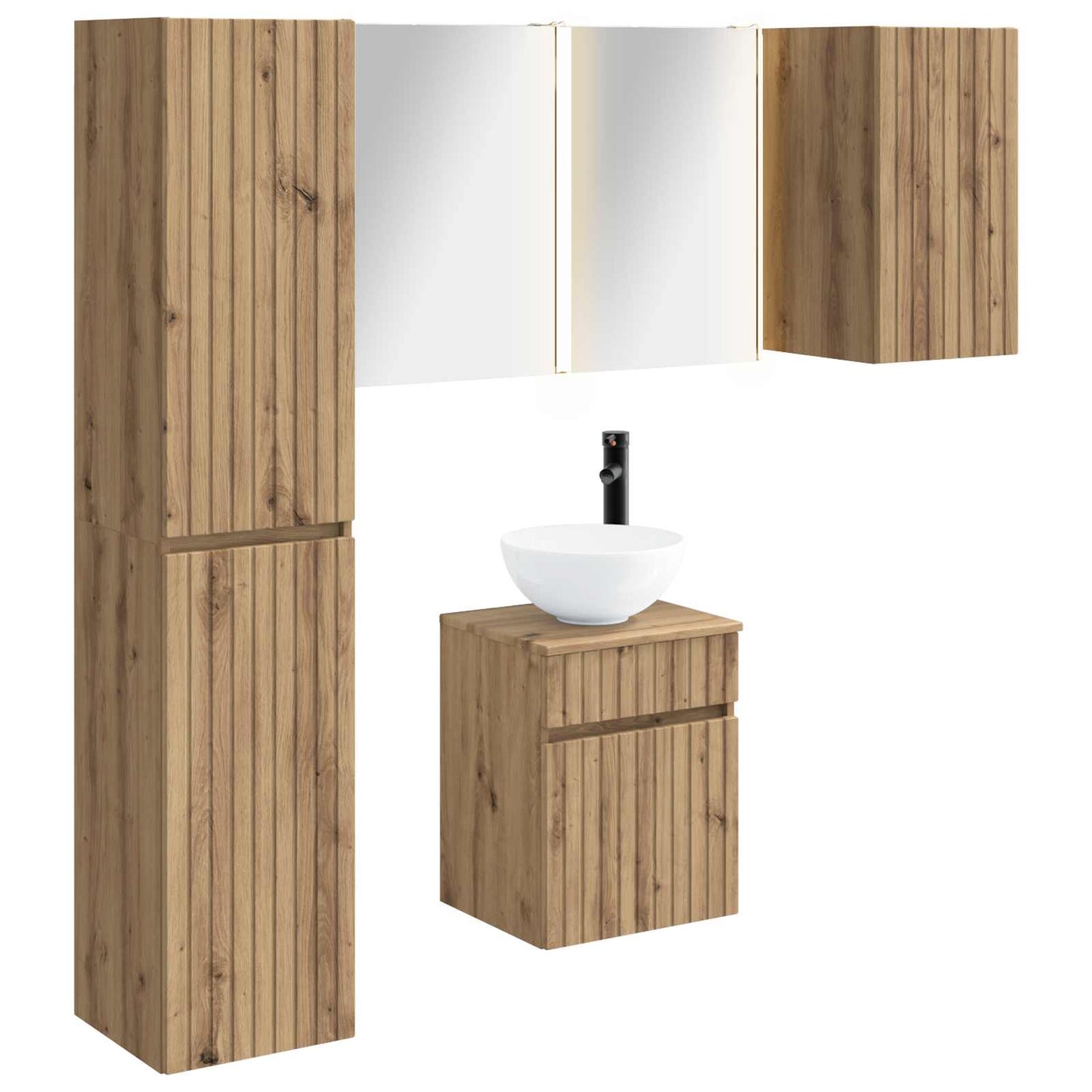 Bathroom Cabinet Set 5 pcs Artisan Oak 43 x 11.5 x 60.5 cm