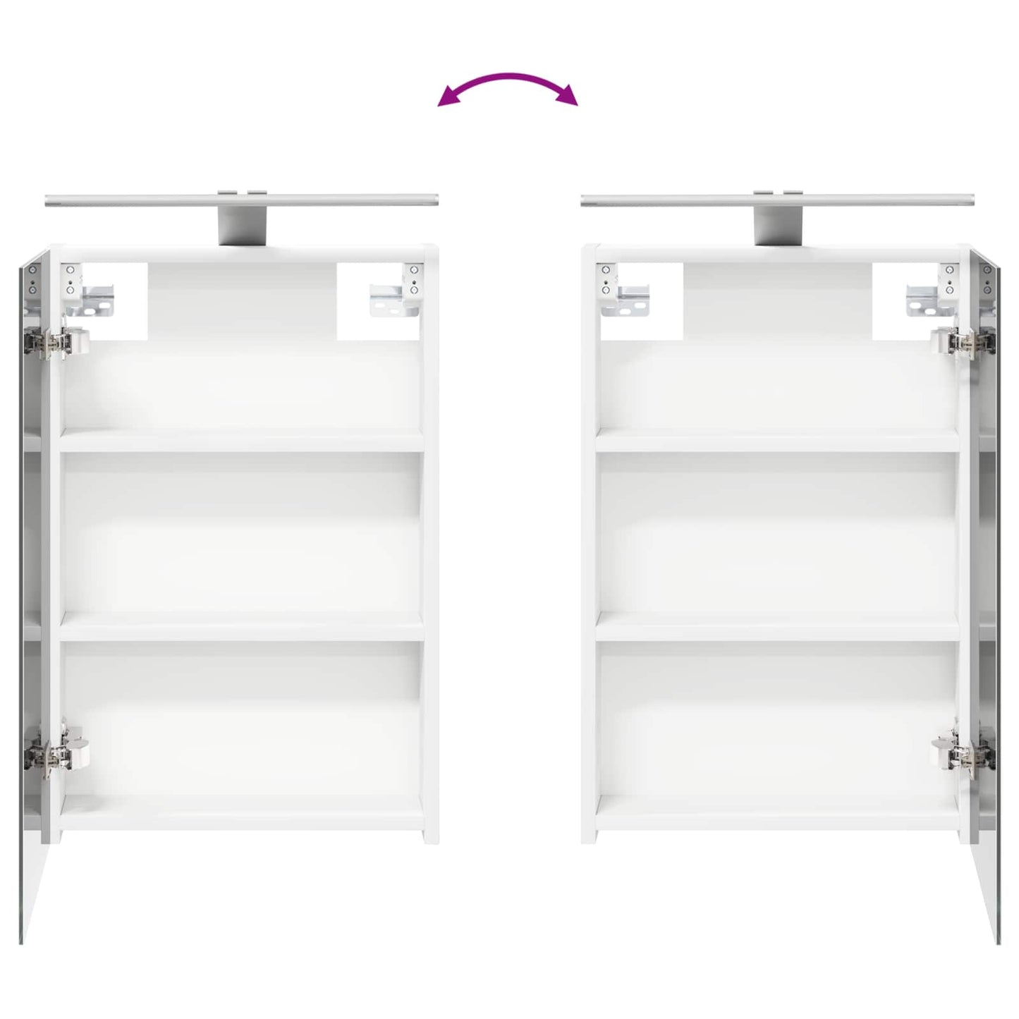 Bathroom Cabinet Set 4 pcs White 40 x 10.5 x 60.5 cm