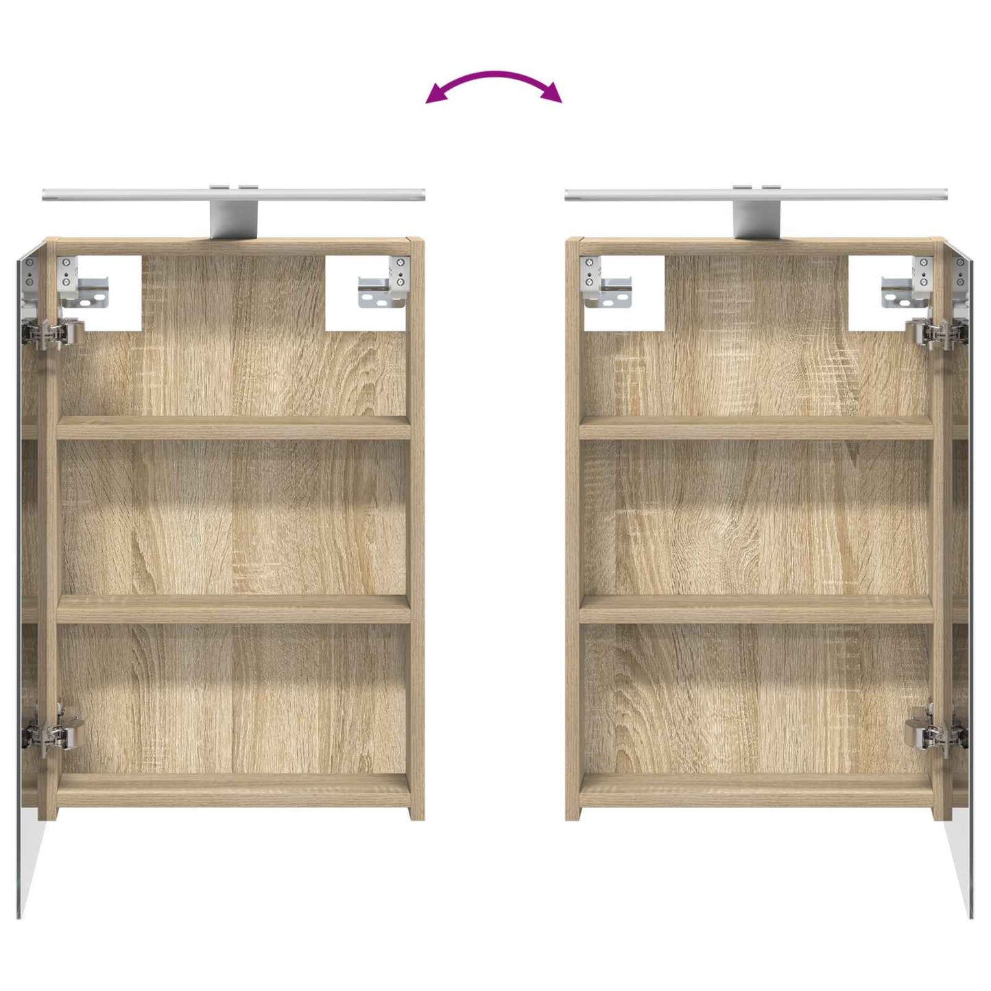 Bathroom Cabinet Set 4 pcs Sonoma Oak 40 x 10.5 x 60.5 cm