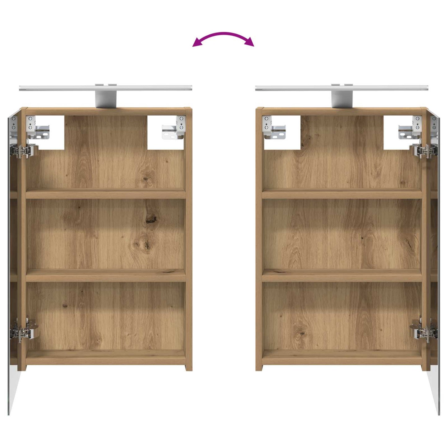 Bathroom Cabinet Set 4 pcs Artisan Oak 40 x 10.5 x 60.5 cm