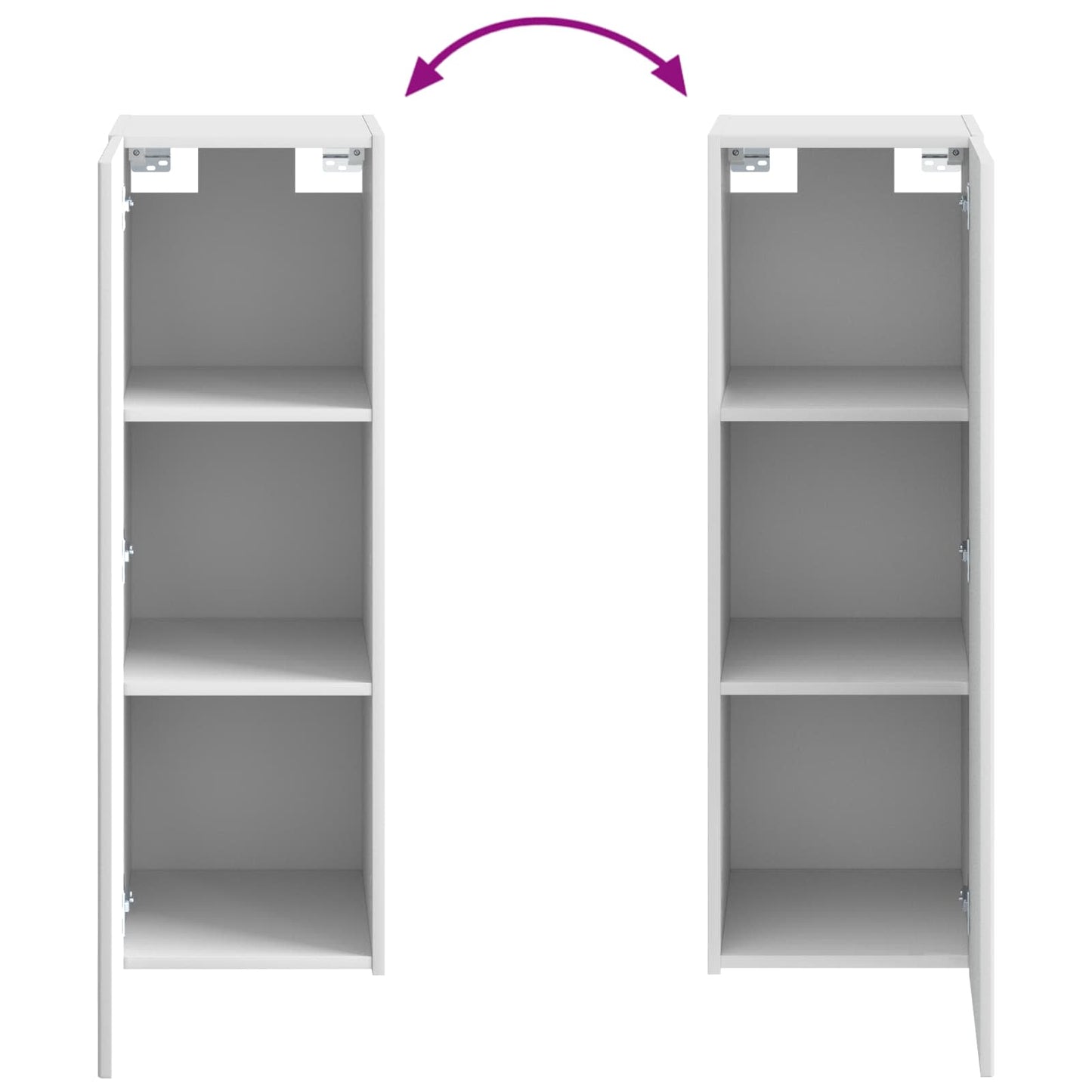 Bathroom Cabinet Set 4 pcs White 43 x 16 x 62.5 cm